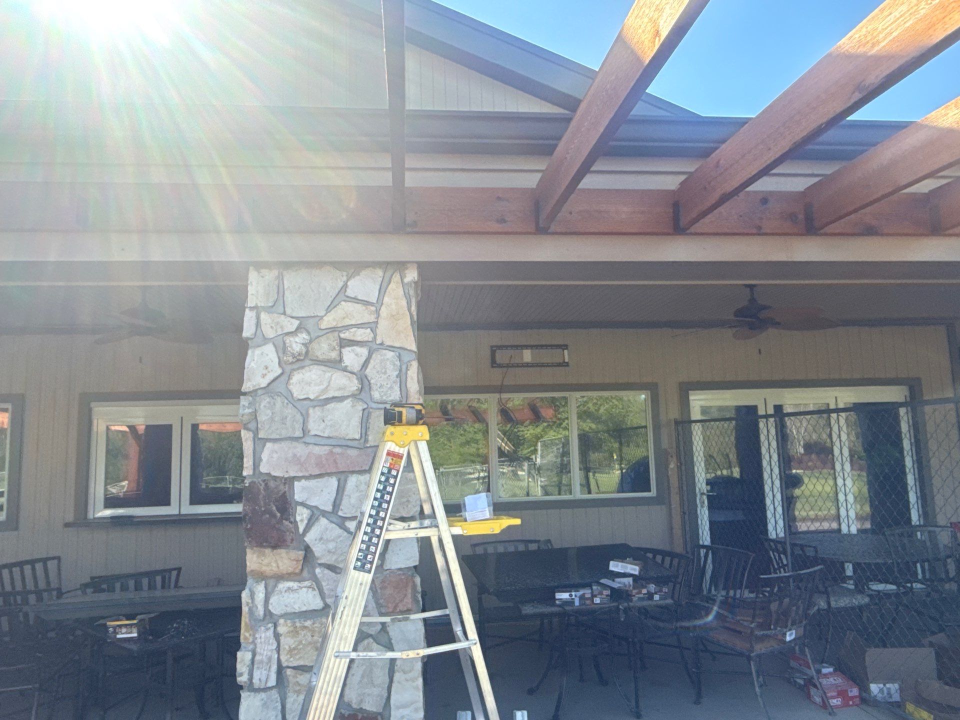 Custom Timber Pergola and Polycarbonate Roof Installation in Canonsburg by Cousins Roofing Siding & Decks