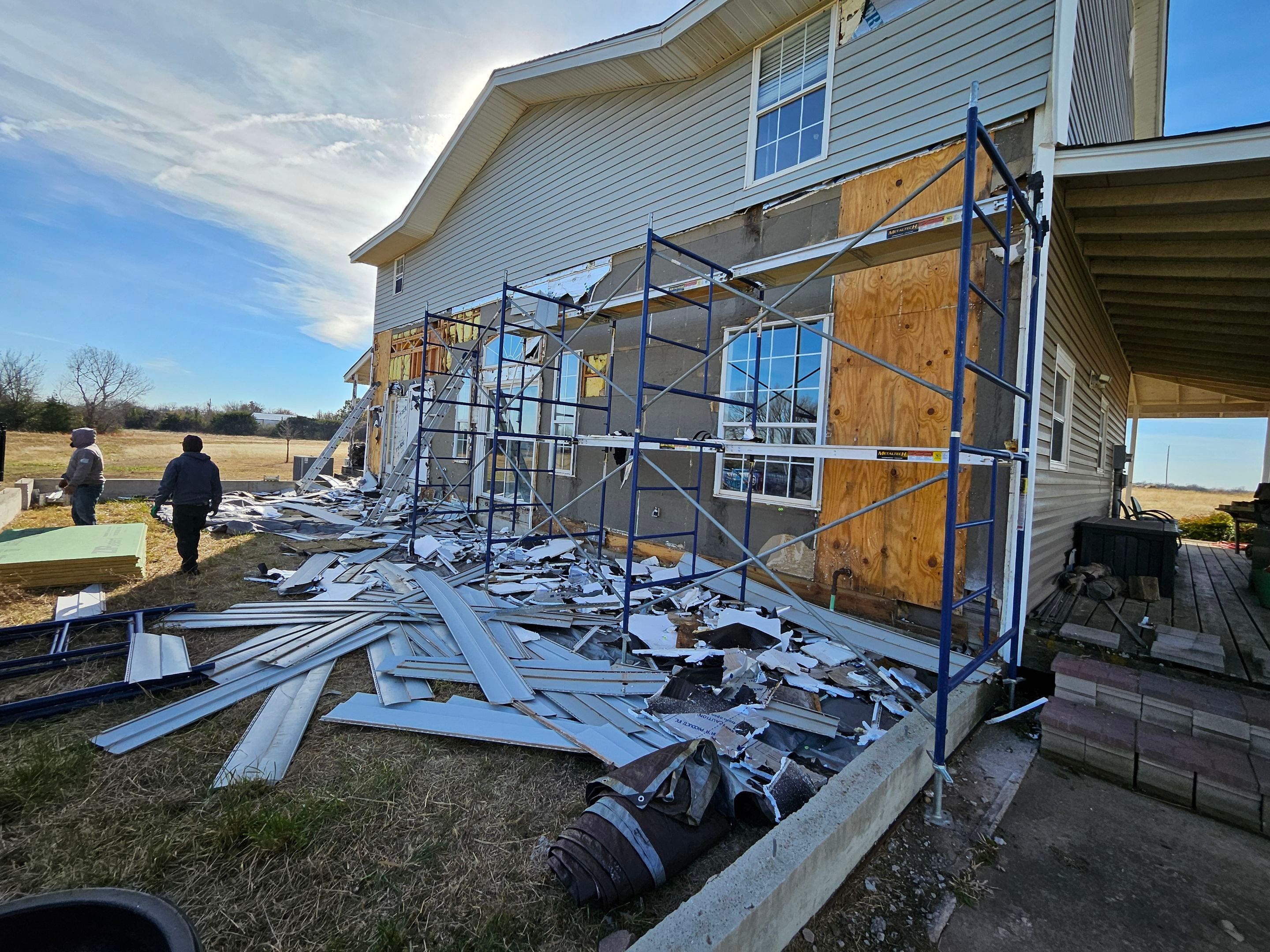 Roof Siding & Window Project in Mustang, OK by Z Construction & Roofing, LLC
