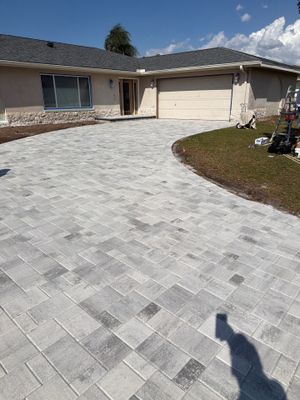 New Paver Driveway and Entryway Sealing in Sun City Center