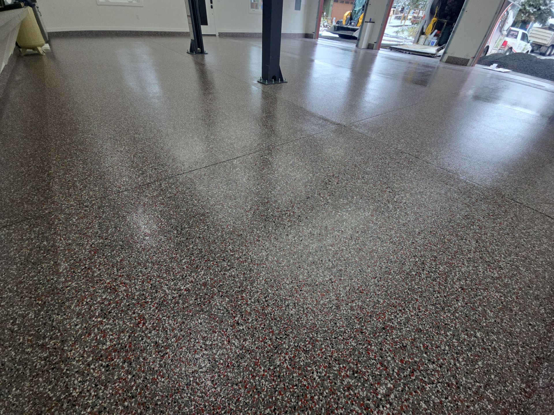 Shop Transformation using Smoke w 15% Tomato Red by Croc Coatings, LLC