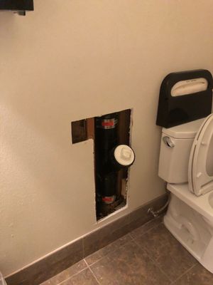 Commercial Drywall Repair – Bank Bathroom (Enumclaw)