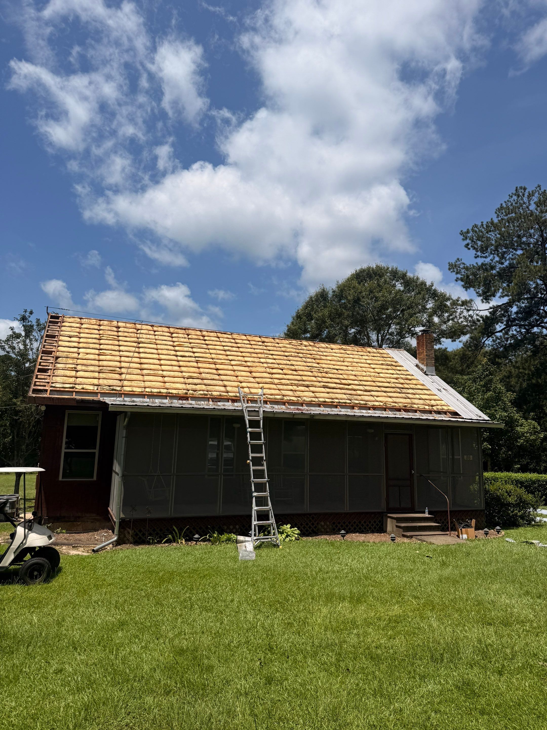 Residential Metal Roof Replacement With Corrugated Panels in Poplarville by Frontline Roofing