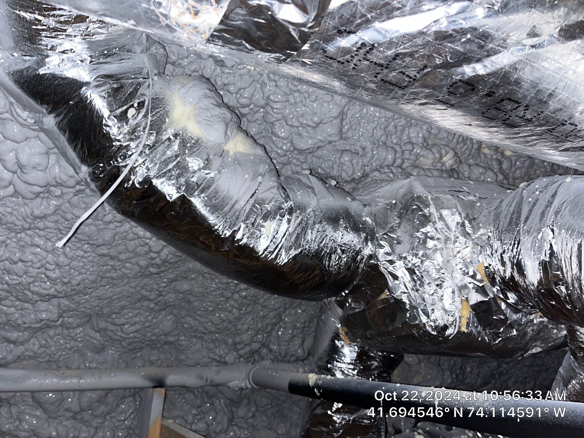 Attic Insulation using open cell spray foam by NYS Foam & Energy