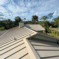 24ga 1.5" Mechanical Seam Sierra Tan by Total Roofing System The Metal Roof Experts