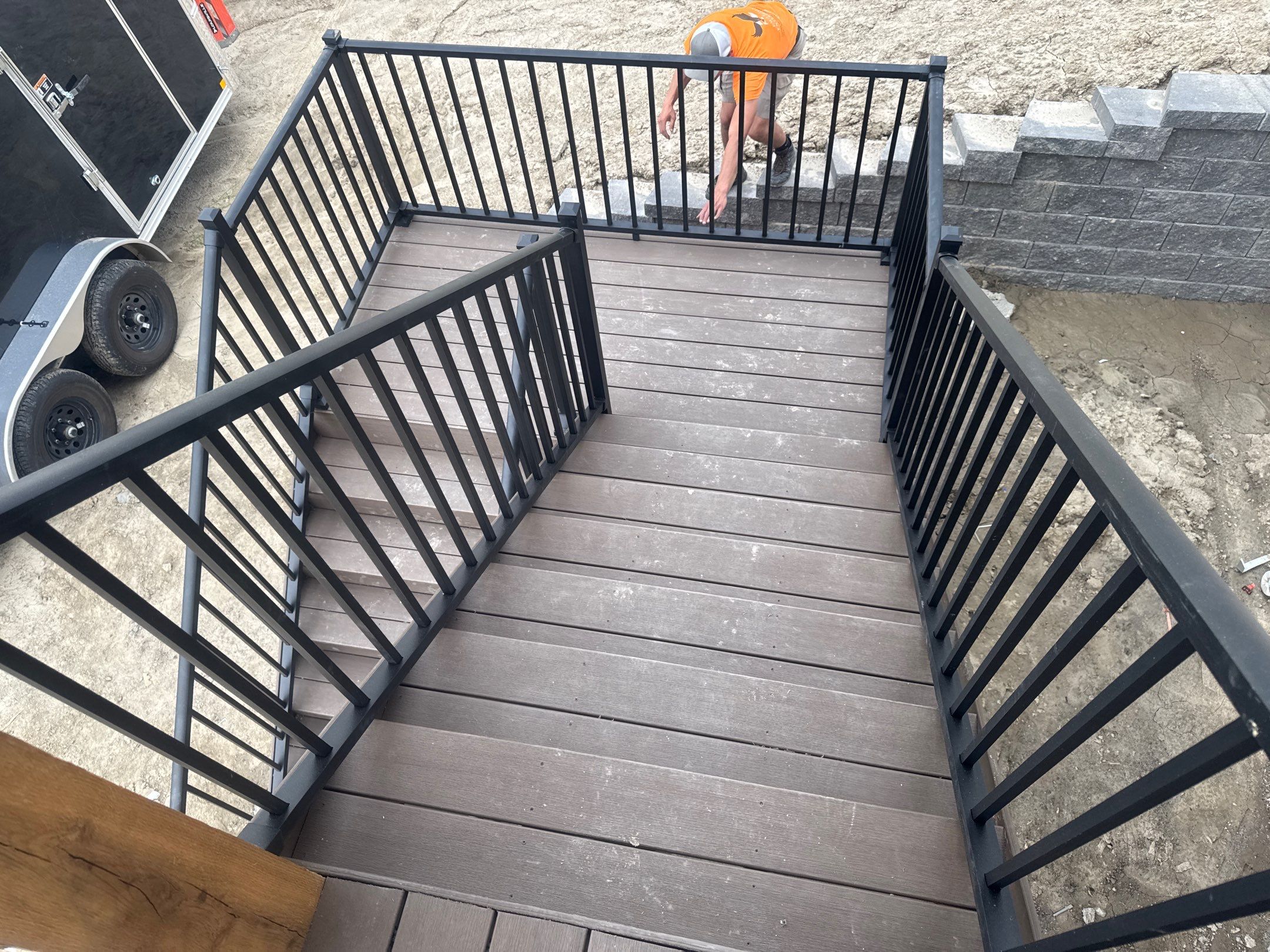 Brown oak composite deck by EAGLE EYE ENTERPRISES