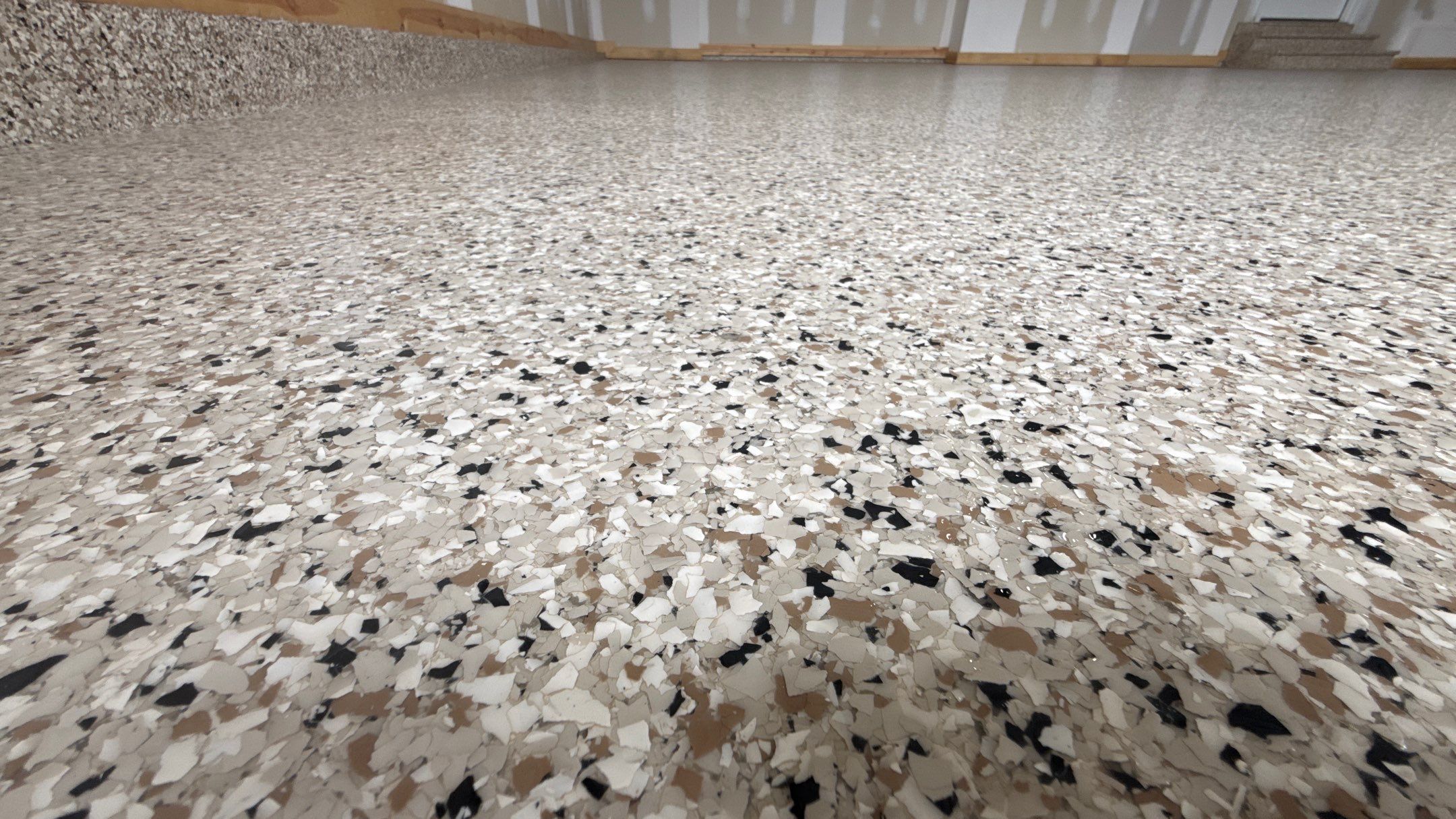 Mark Chose The Best Time To Do His Floor, Right Before Move In  by Banner Garage