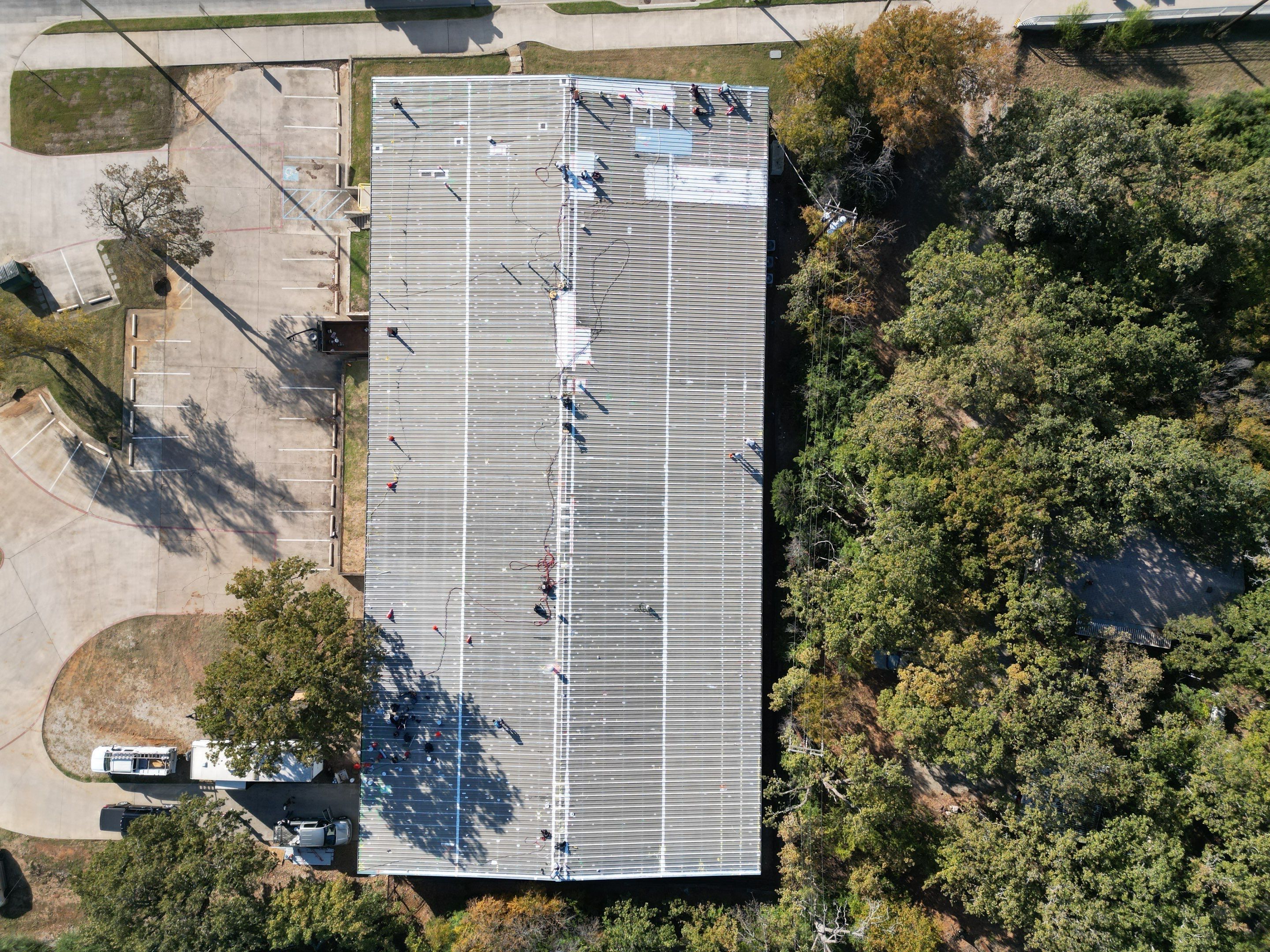 Silicone Coating Metal Rehab by First Out Roofing 