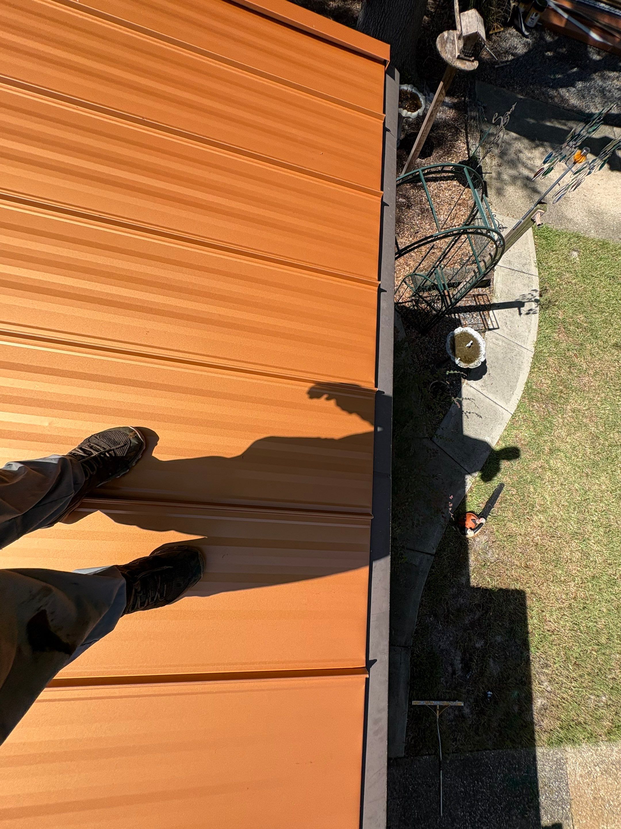 Standing Seam Metallic Copper Metal Roof Replacement in Deltona by Pinnacle Roofing Group