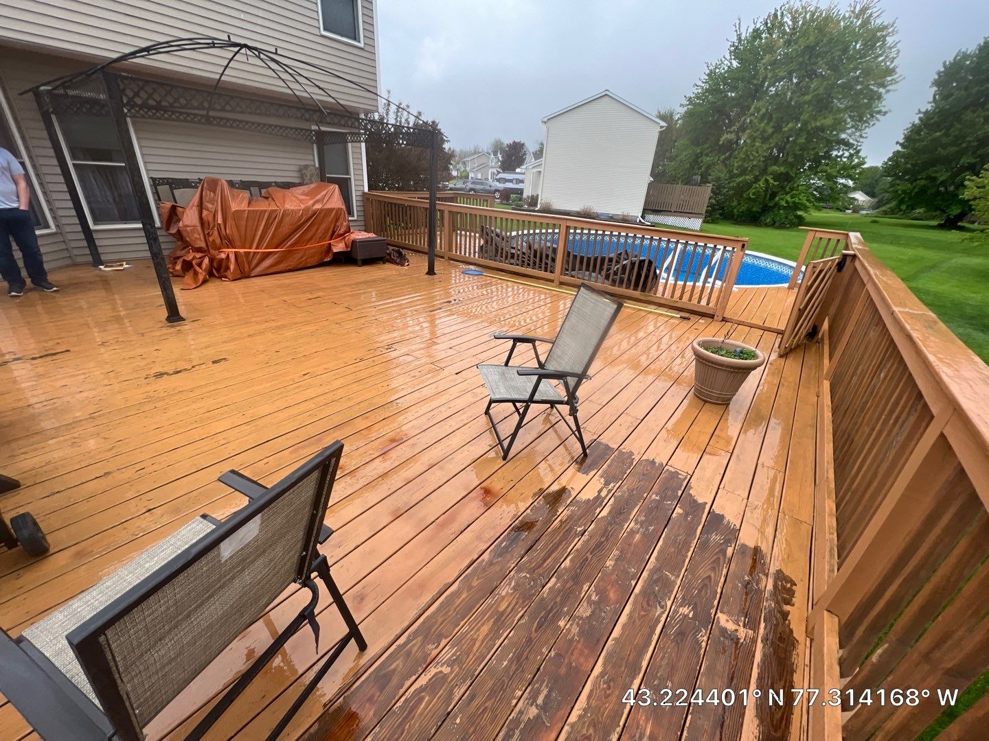 Oxford slate stamped concrete patio  by NG Masonry & Construction LLC