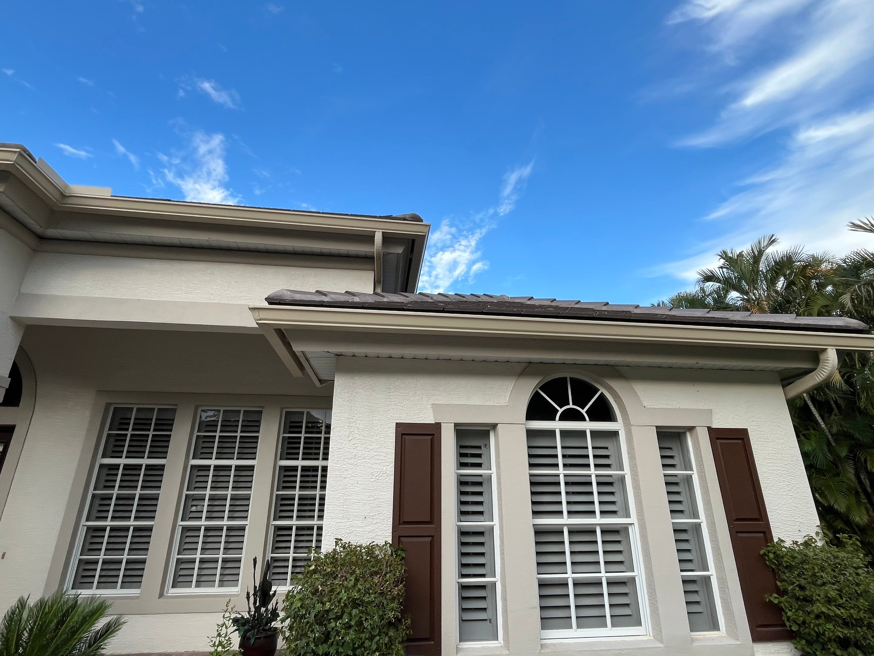 6-inch K-style Gutters with New Splash Guard in Bonita Spring FL by Gutter Professors