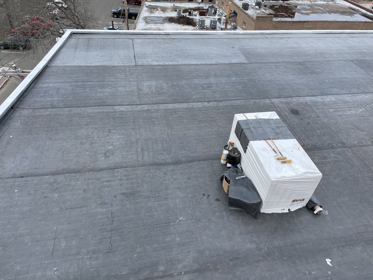 Commercial Roofing Installation using EPDM  by A Plus Exterior