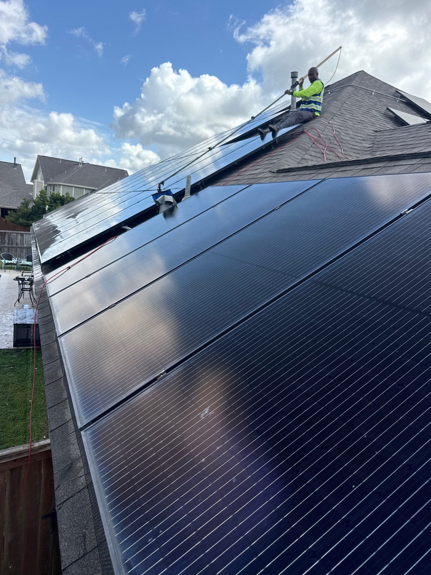 Solar Panel Cleaning and Critter Guard Installation in Cypress by Zeal Power Washing