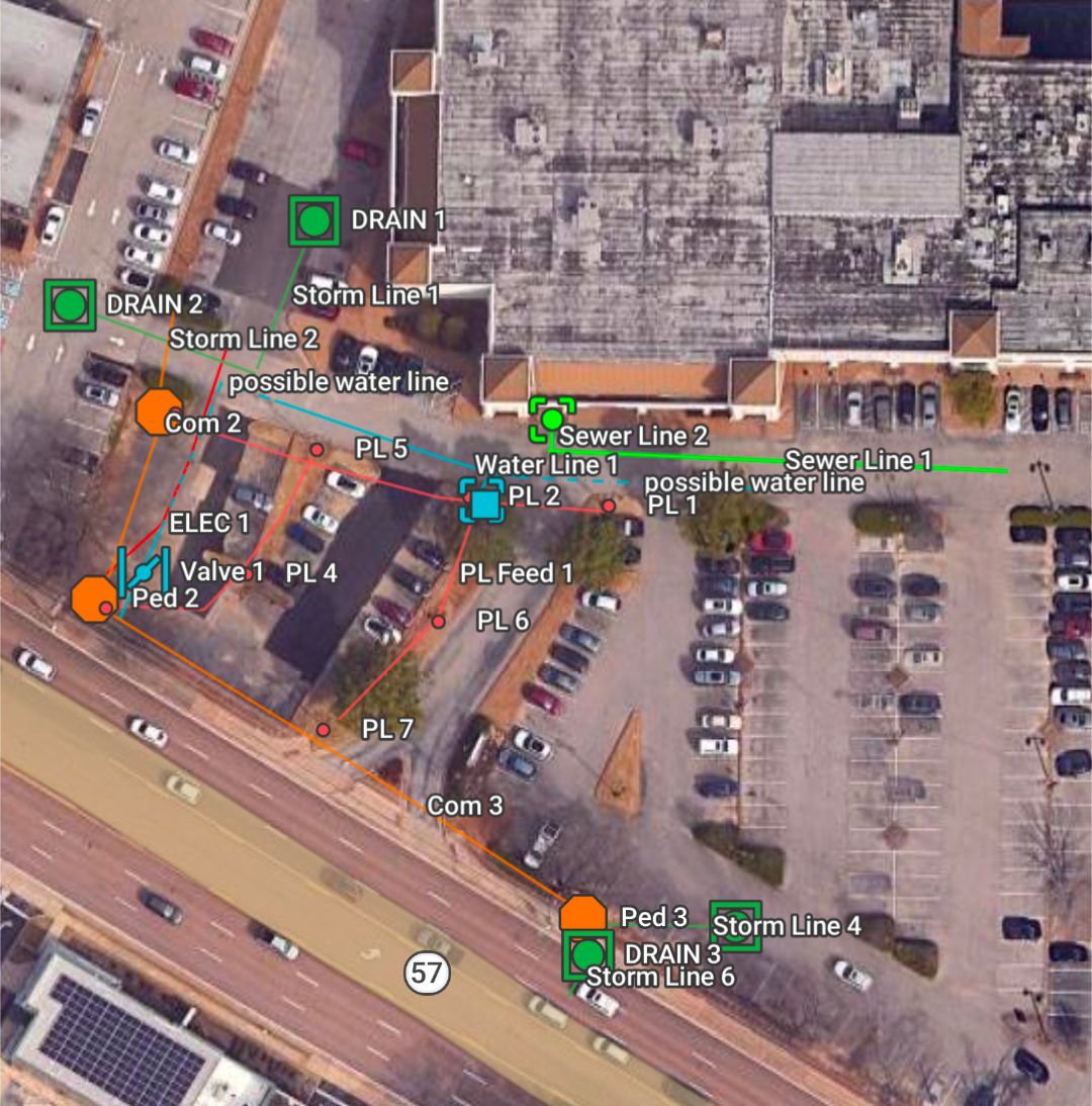 Utility Locating and GPR Mapping at Memphis Commercial Center by Alsip Locating Service, LLC