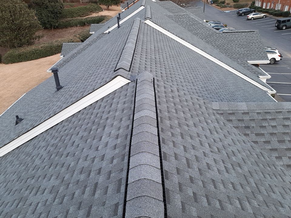 Weekend install for this commercial building to eliminate disruption to the businesses by Georgia Roof Advisors