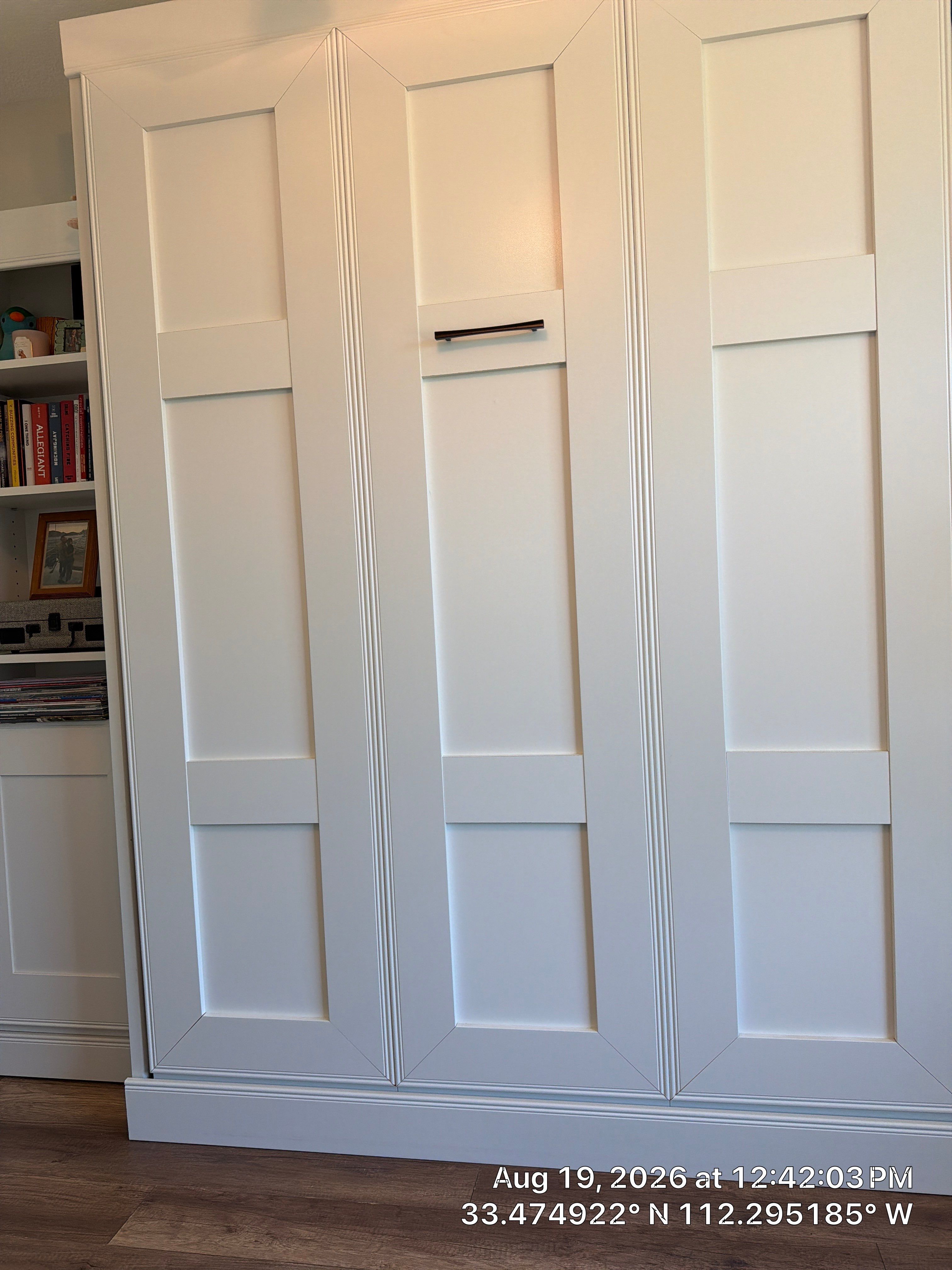 Custom Murphy Bed and Integrated Storage Cabinetry Installation in Avondale by CompanyCam Sales Demo