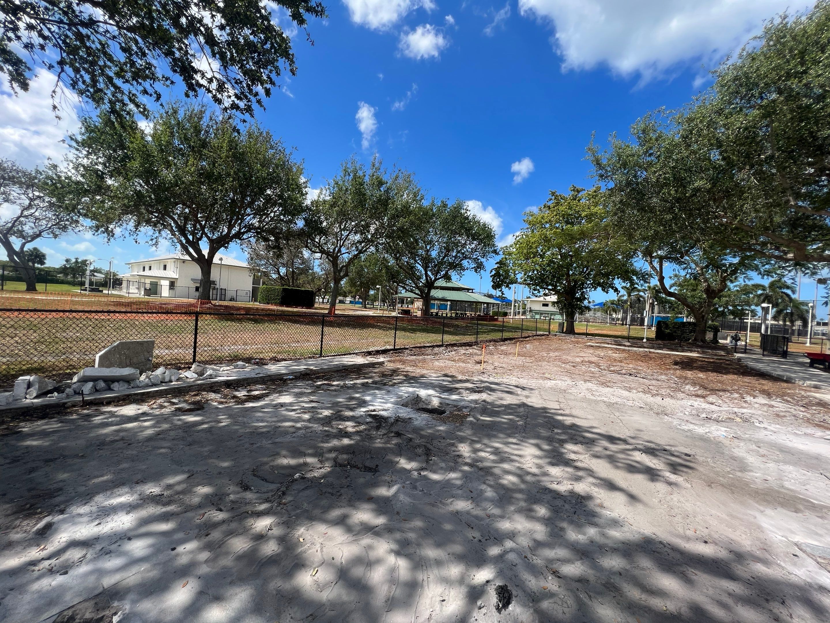 Vinyl Coated Chain-link fence for the City of Naples around Fleischmann Park Playground.  by Asap fence and gates, LLC