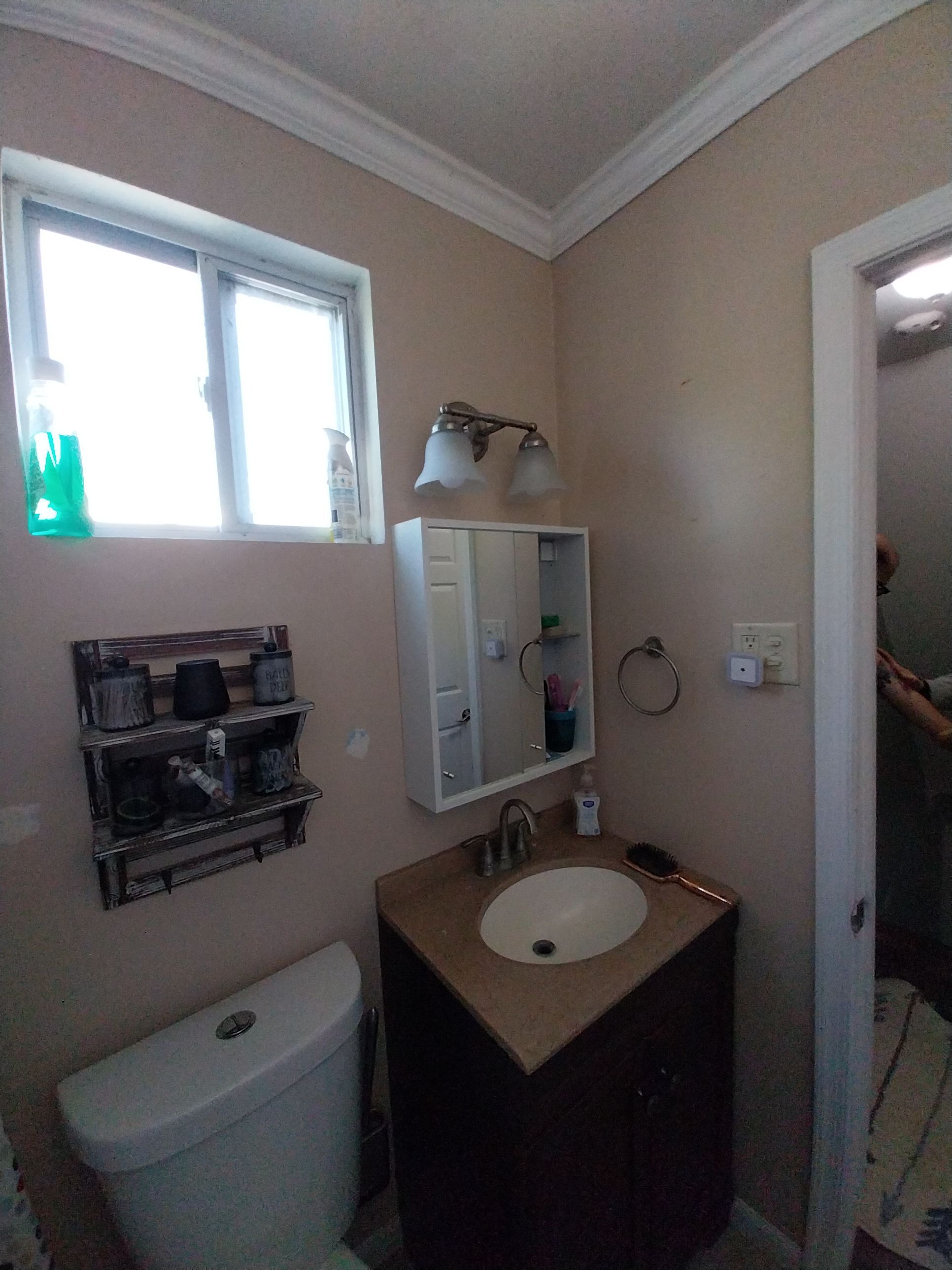 Bathroom Remodel using Sherwin Williams Premium ceiling paint by Laser Focused Solutions LLC