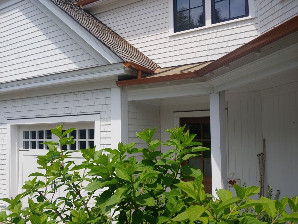 Plymouth, MA Gutter Installation using Coppertone Half Round Aluminum Gutter by Gutter Pro Enterprises