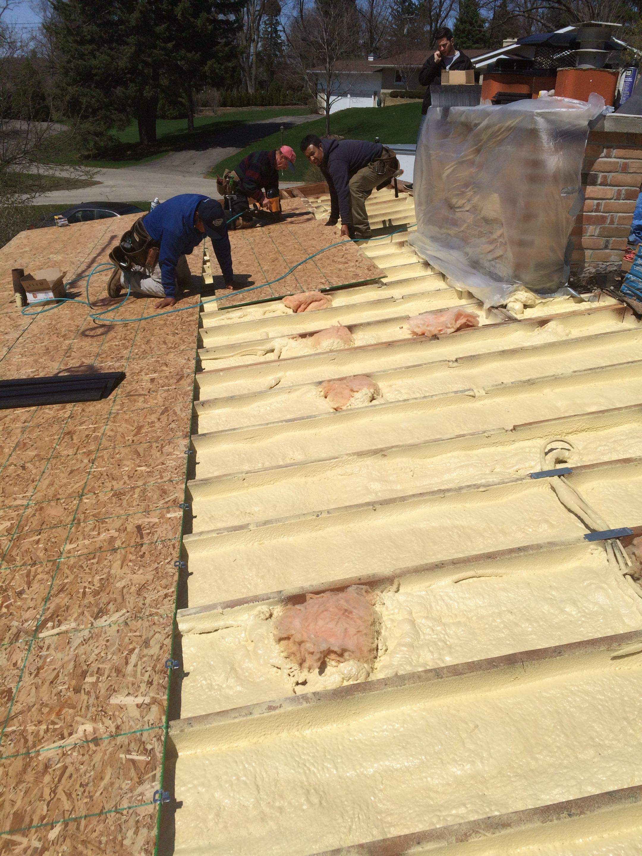 Spray Foam Attic & New Roof  by Bloomfield Construction & Restoration