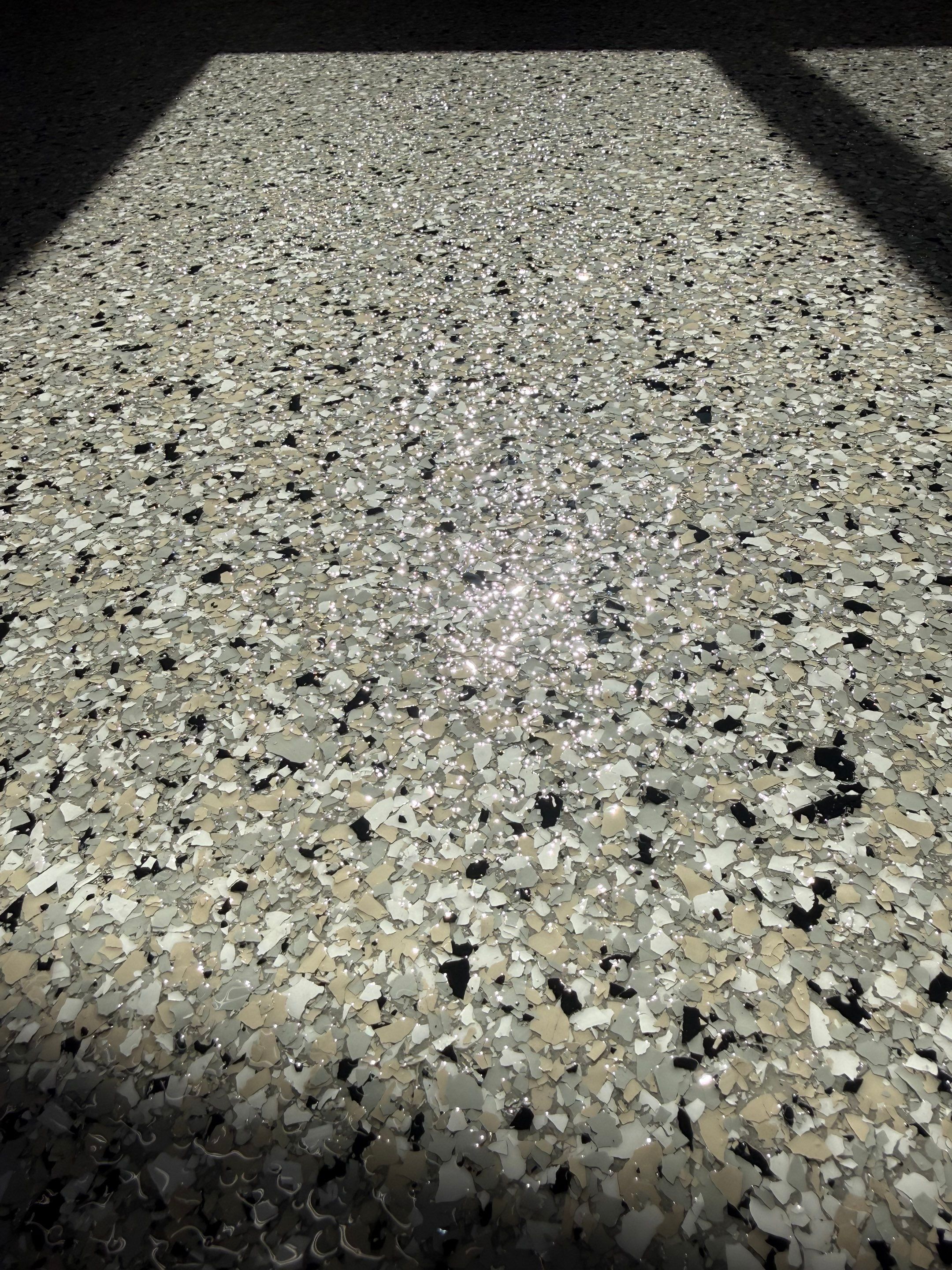 Speckled Epoxy Concrete Coating for Edgerton Garage Floor by Select Painting, Coatings & Garage Cabinets