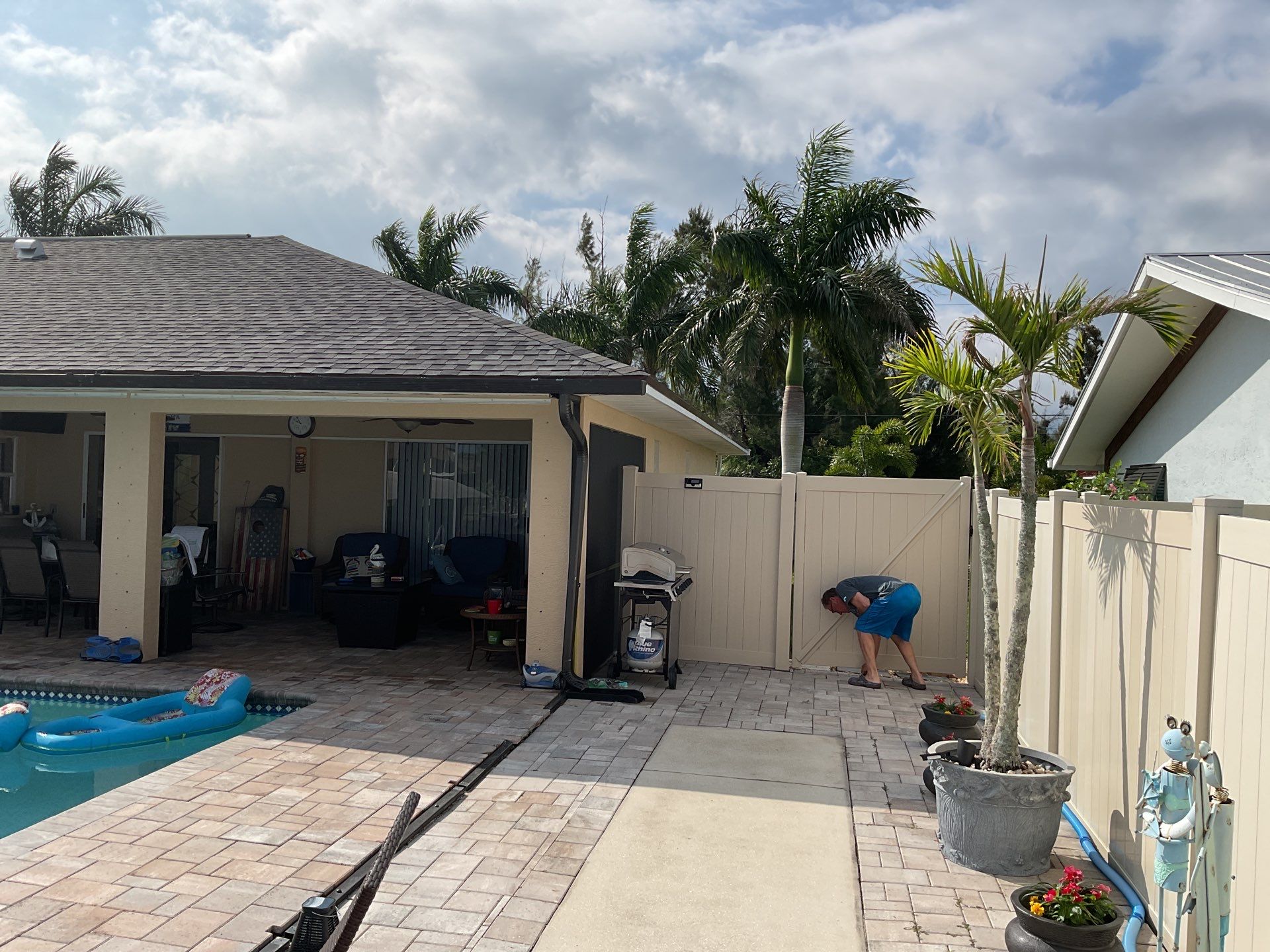 Musket Brown Gutter Installation and Soffit Fascia in Cape Coral FL by Gutter Professors