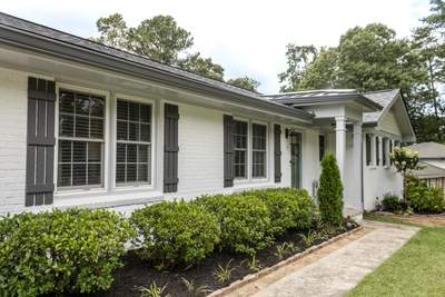 Portico Build with PVC Square Column Crafters Columns, Rotten Wood Replacement, and Exterior Painting
