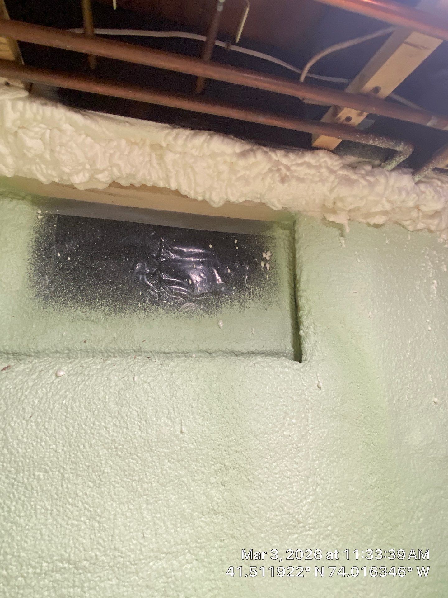 Attic Insulation using open cell spray foam by NYS Foam & Energy