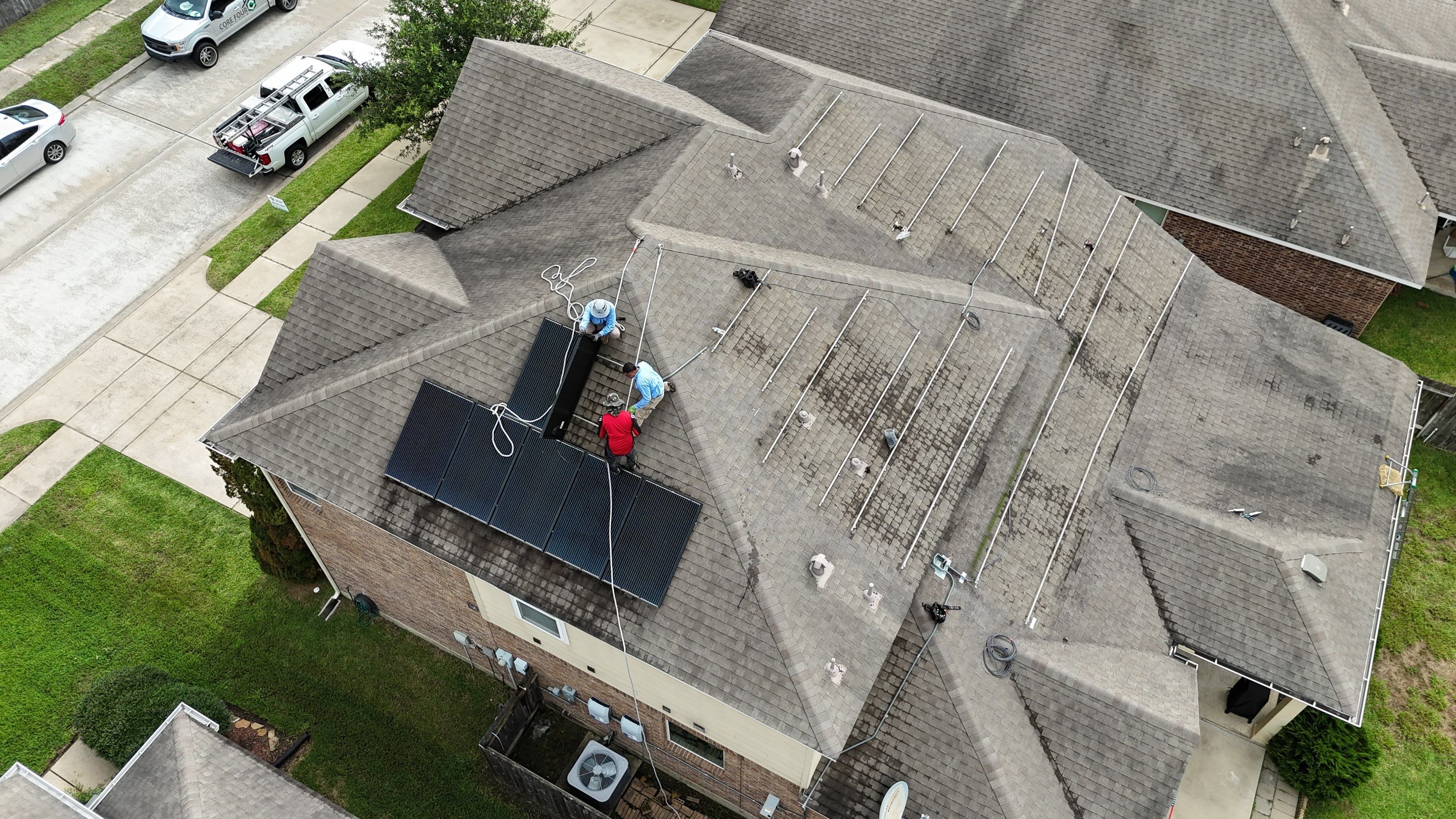 Residential Roofing Installation using IKO Dynasty by Core Four Roofing
