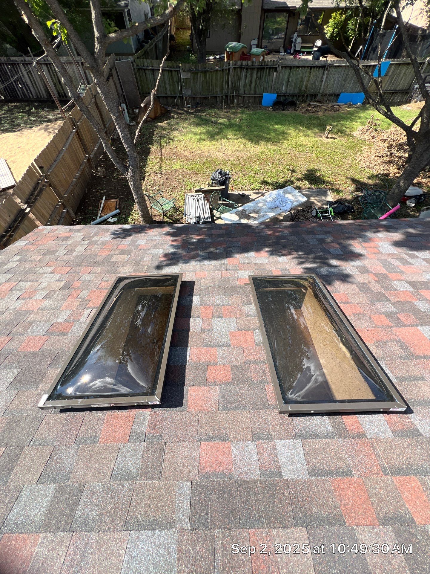 Merlot Roof Replacement & Tinted Skylight Installation | San Antonio, TX by Ayan Roofing