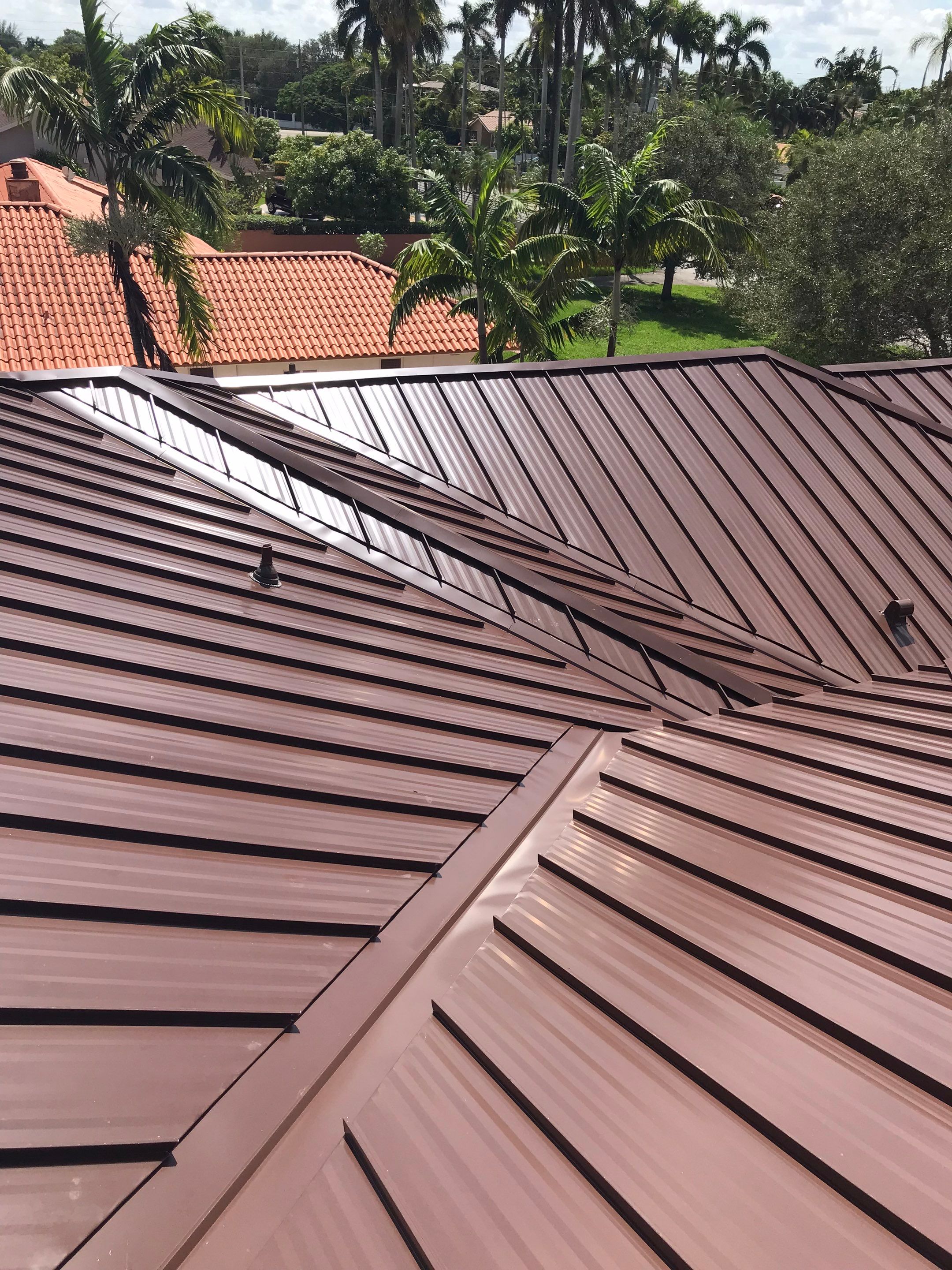 Metal Roof - Galvalume - Mansard Brown by Istueta Roofing