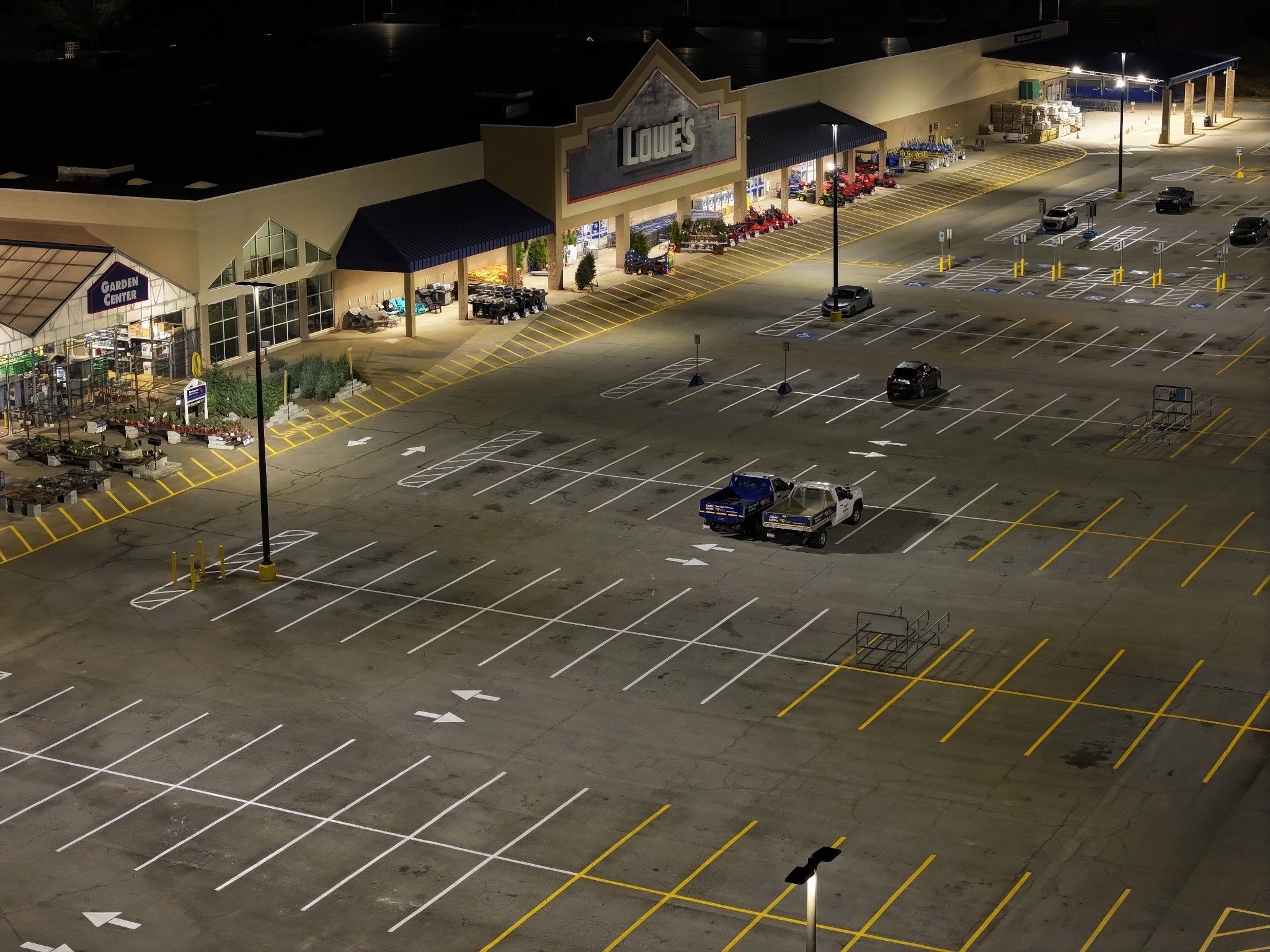 Parking Lot Re-stripe for Lowes by Spade Construction