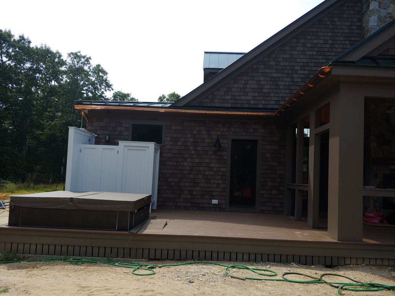 Gutter Installation using 6" Half Round Copper Gutter in Bourne by Gutter Pro Enterprises