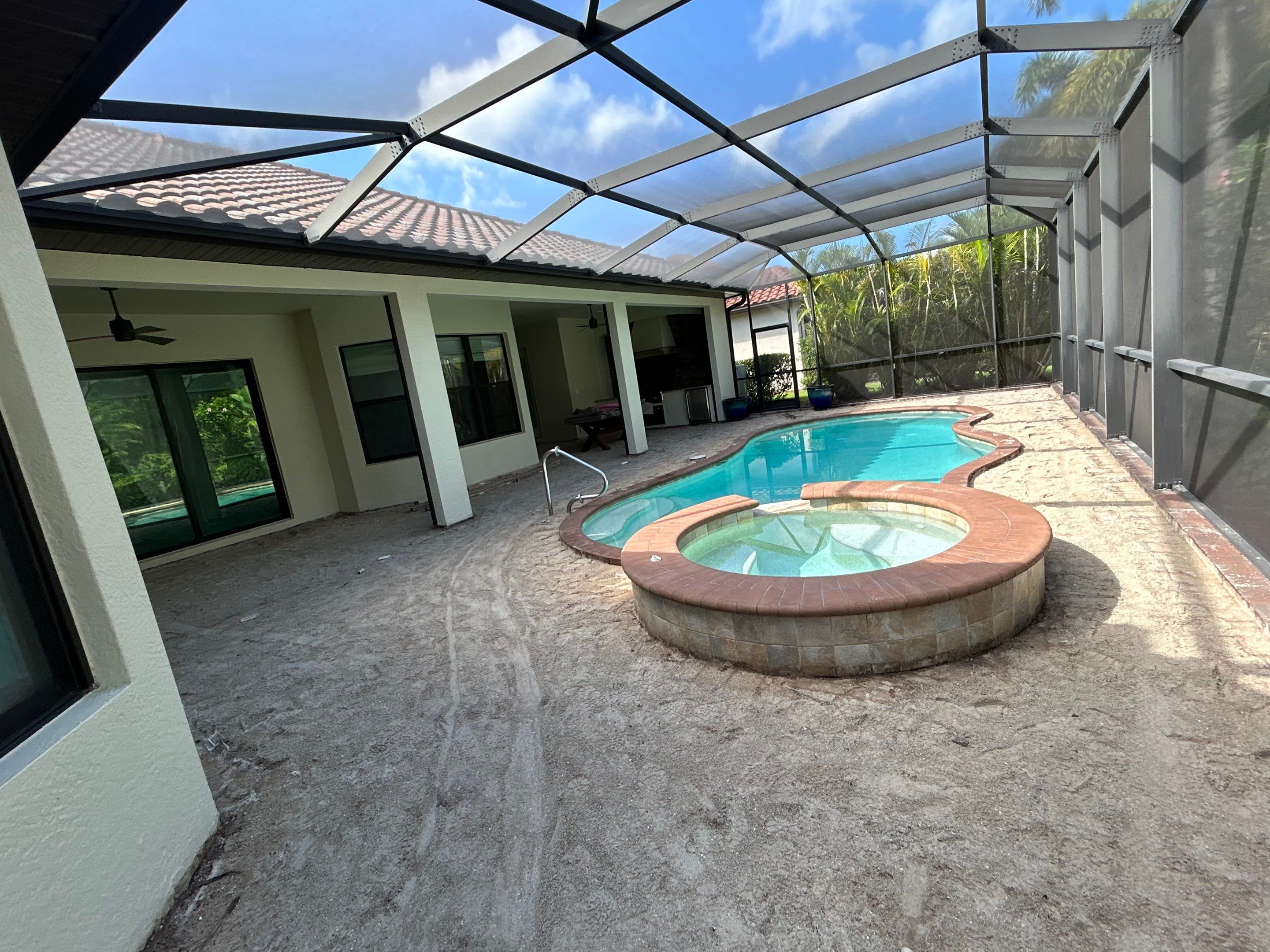 Textured Marble Pool Deck - Bonita National Golf & Country Club by Old Town Pavers Llc