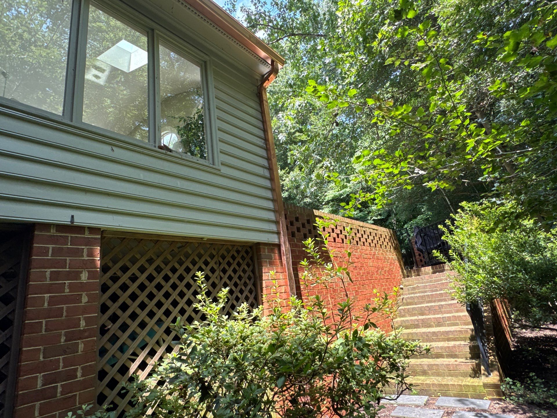 Premium Copper Gutter Replacement and Roof Wash in Midlothian by Cade Construction