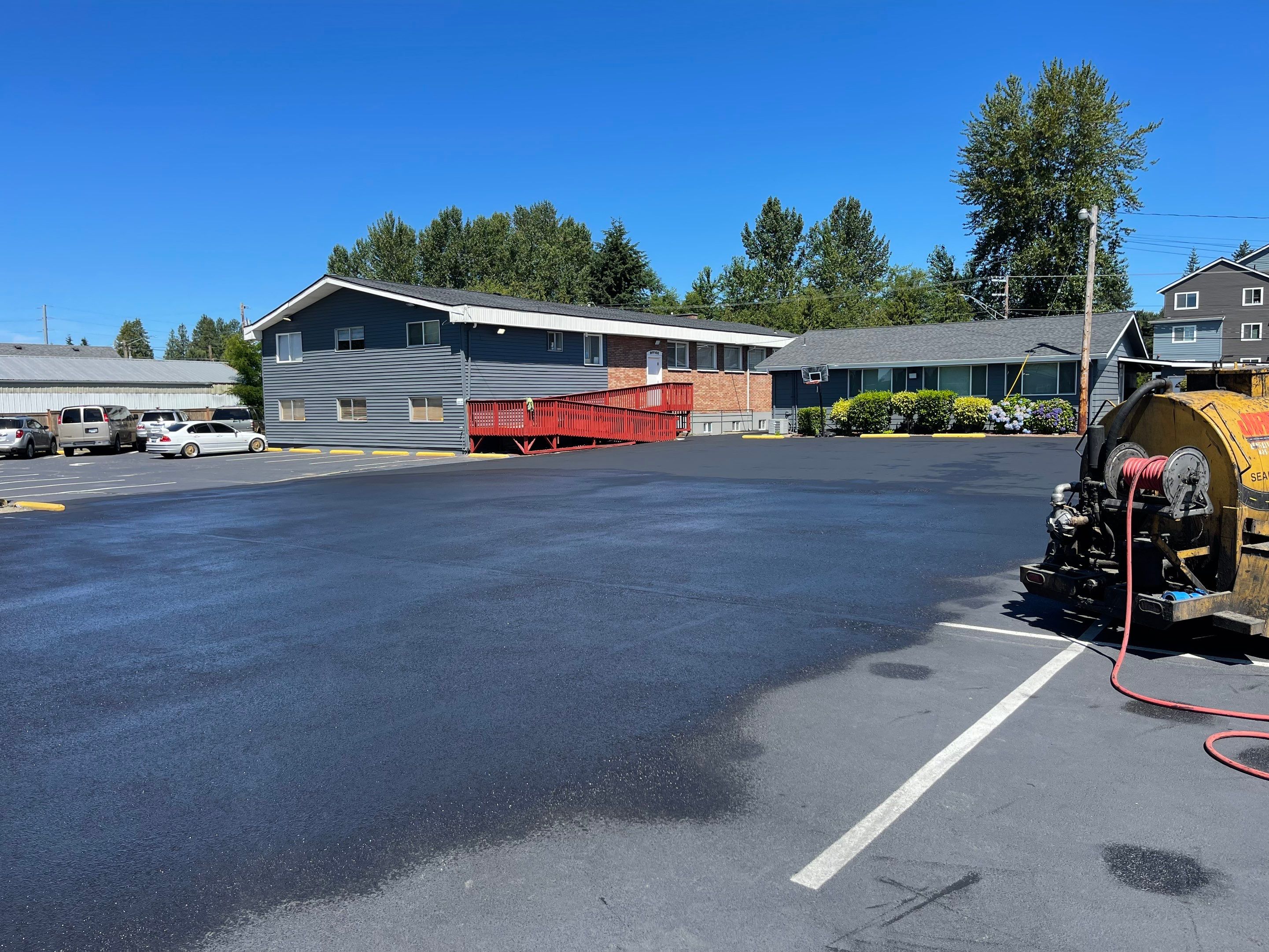 Parking Lot Sealcoat & Striping Repair   by Jireh Asphalt & Concrete Inc 
