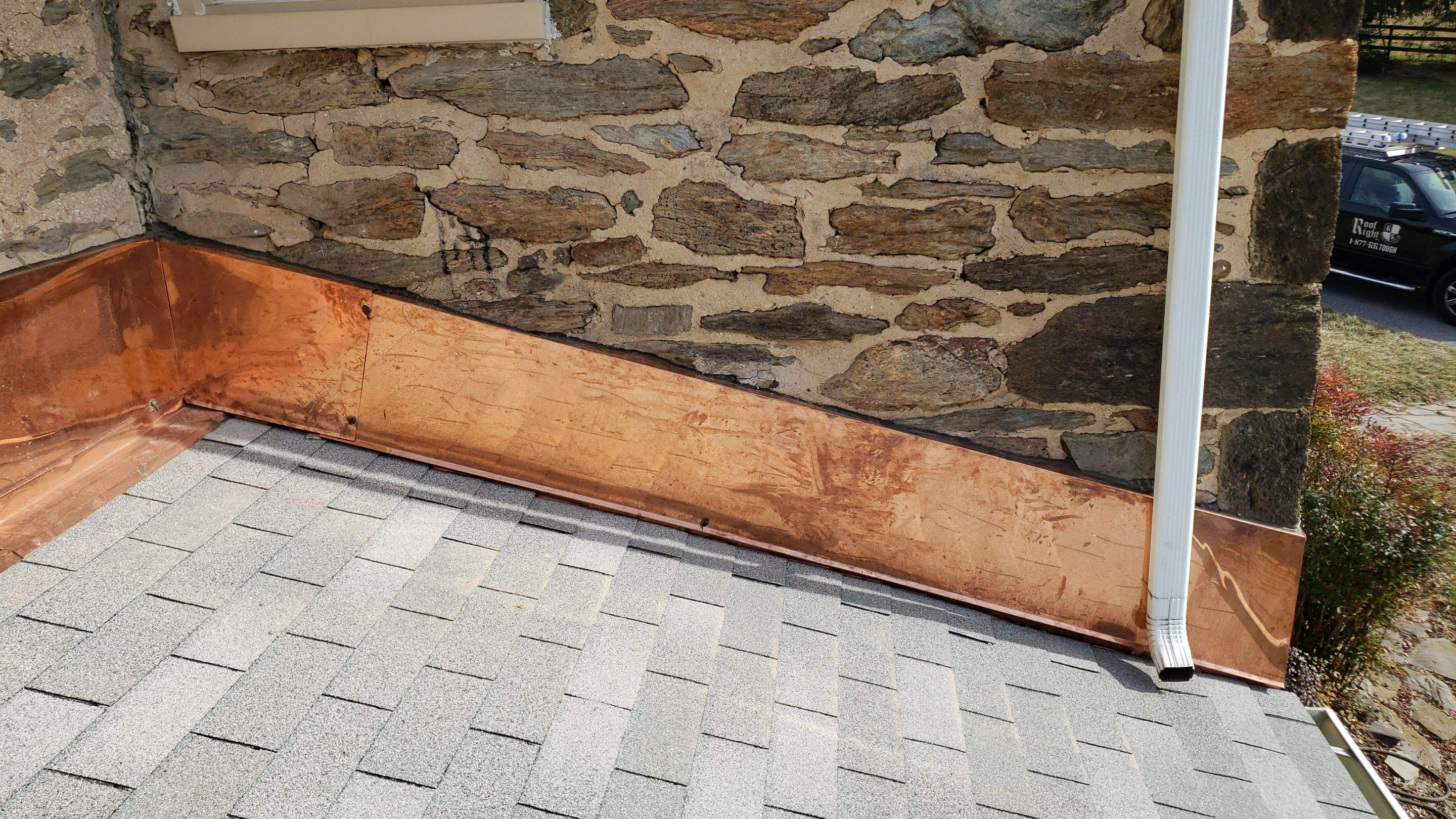 Copper Flashing and Door Installation by Roof Right Inc