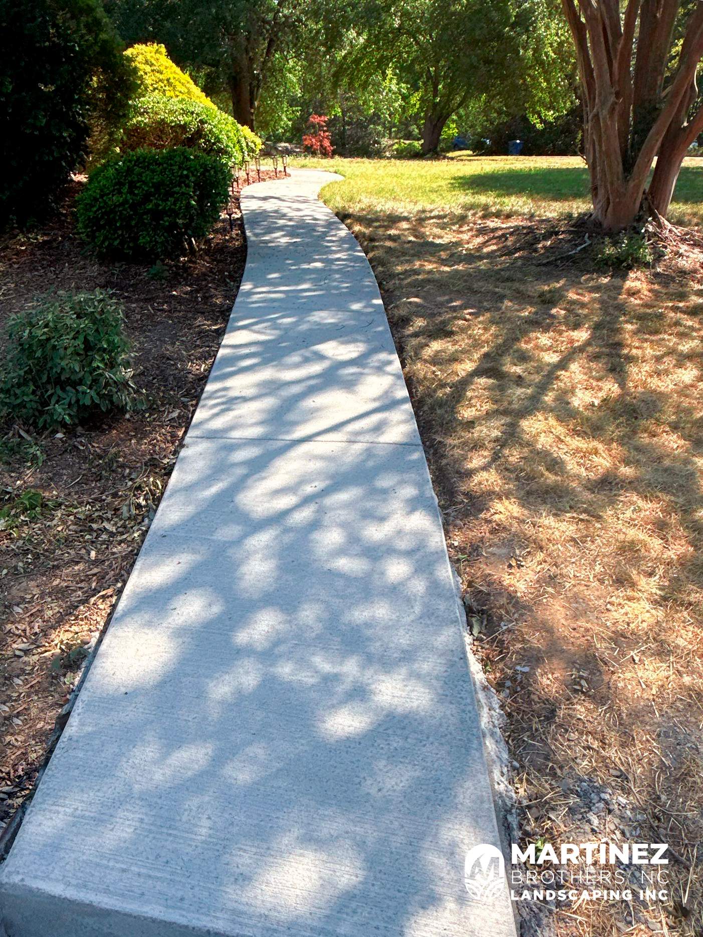 Concrete transformation in Durham by Martinez Brother’s Nc Landscaping Inc