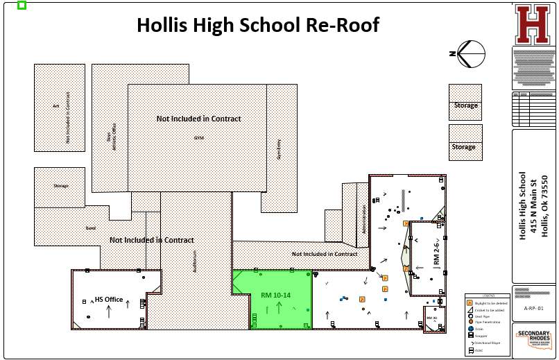Hollis High School Comprehensive TPO Roof Replacement and Restoration by Secondary Rhodes