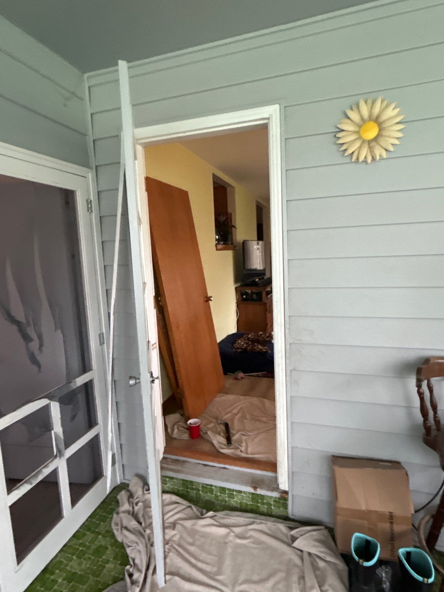Door Installation using Pella Exterior door by United Windows and Siding LLC