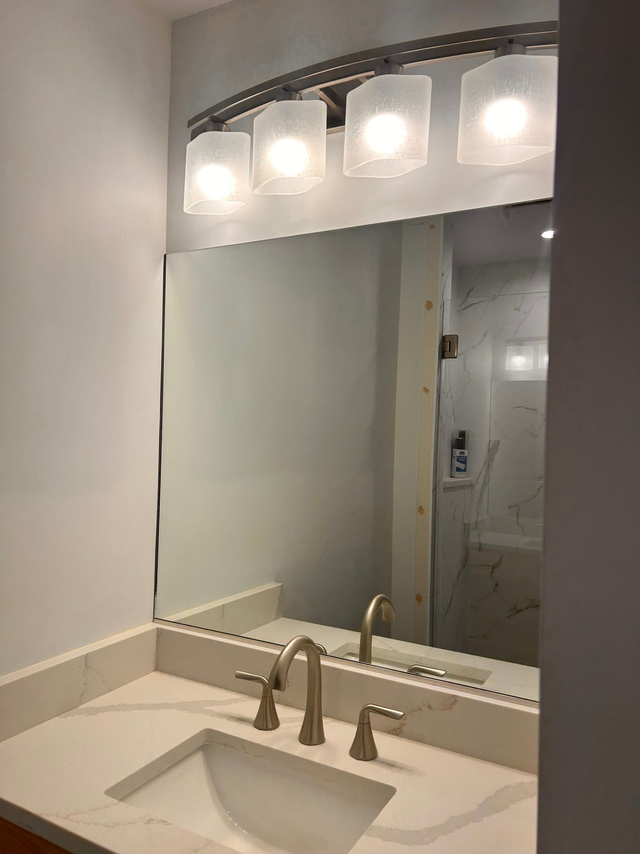 Shower Enclosure Tempered Shower Glass and Mirror by Cheshire Glass Company
