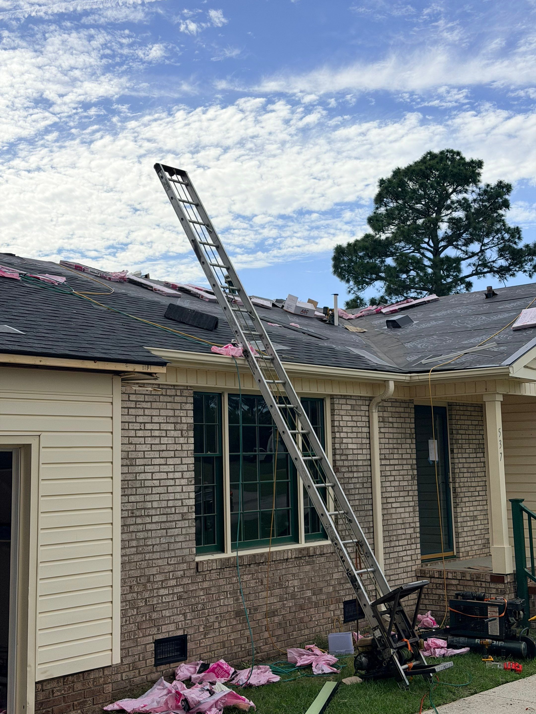 Roof Trusses Replaced- New Roof Installation by Karcher Roofing & Construction