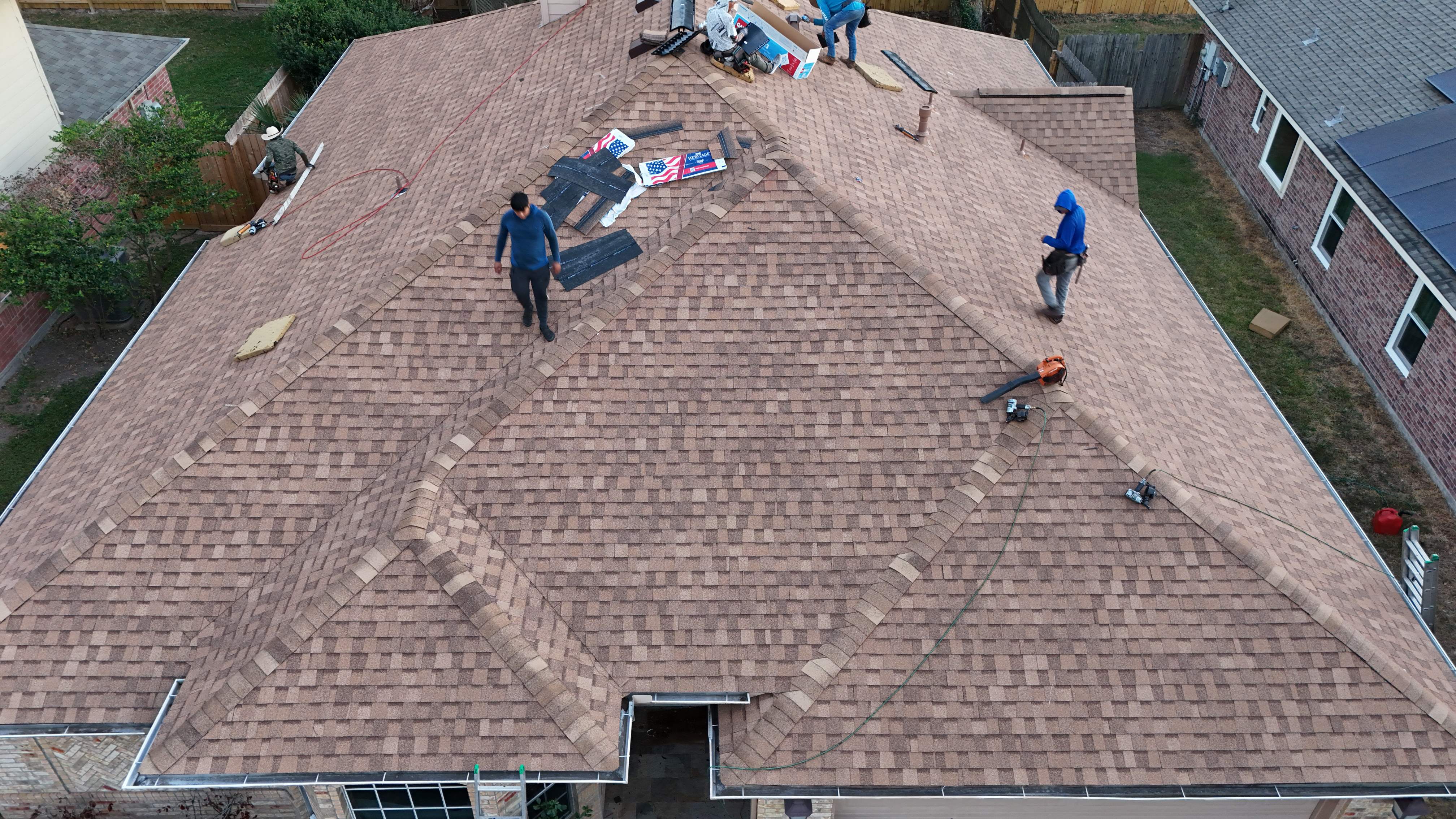 Golden-Tan Roof Replacement — Spring, TX by PL Roofing & SB Roofing, LLC.