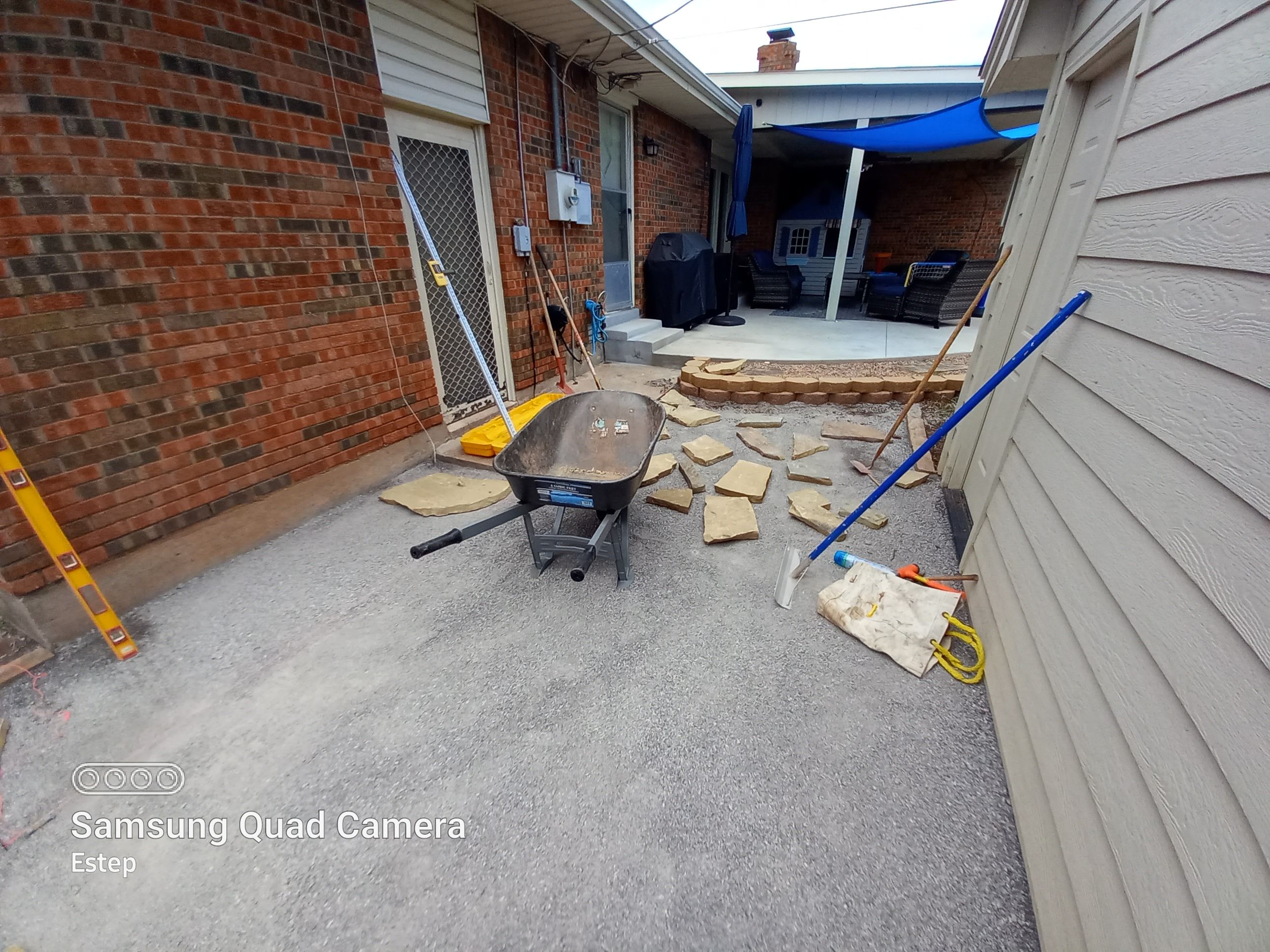Flagstone Patio using Flagstone  by Clays Services Inc