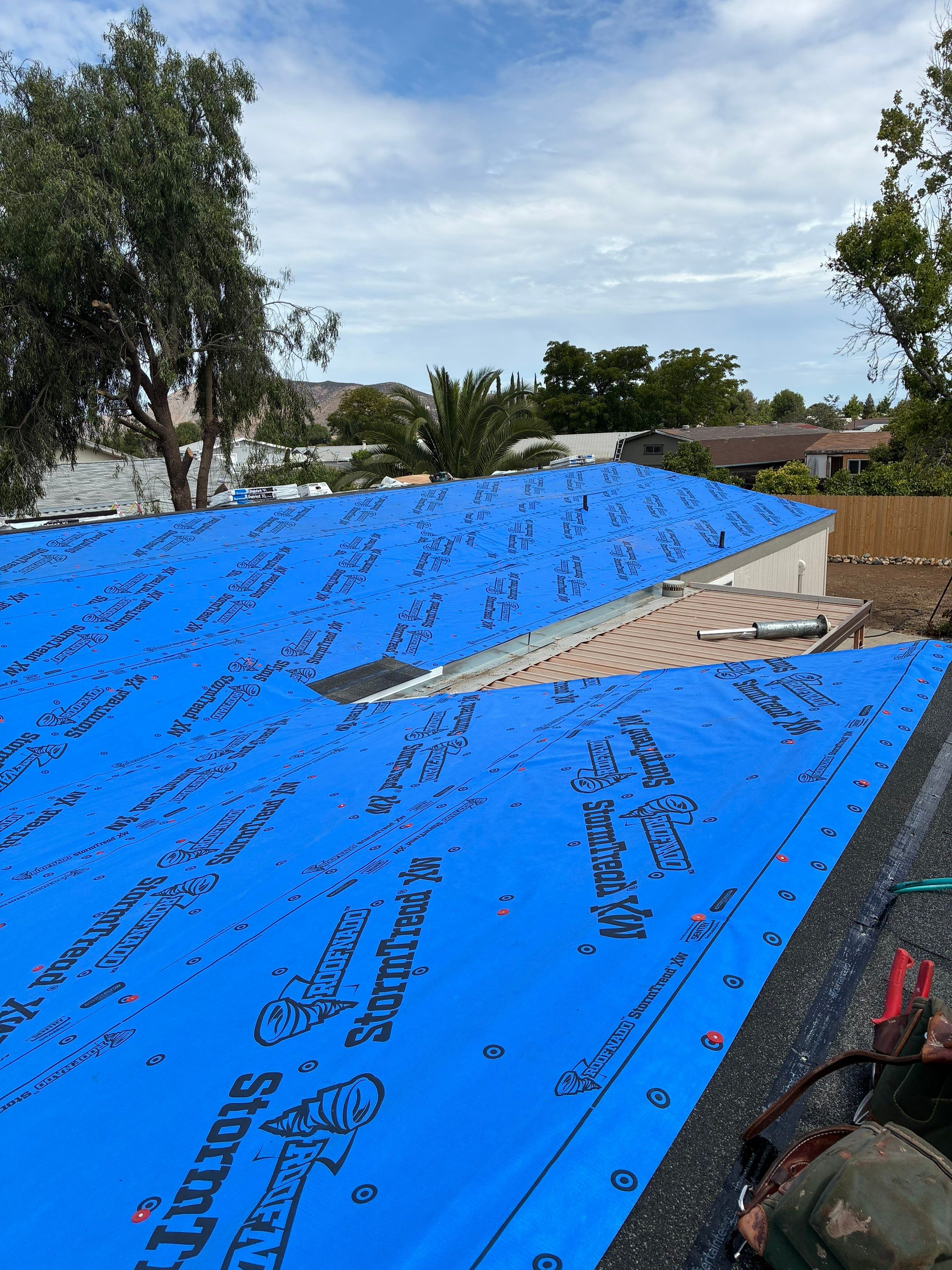 Residential Roof Replacement and Structural Decking Repairs in Wildomar by Reliable Roofing San Diego Inc.