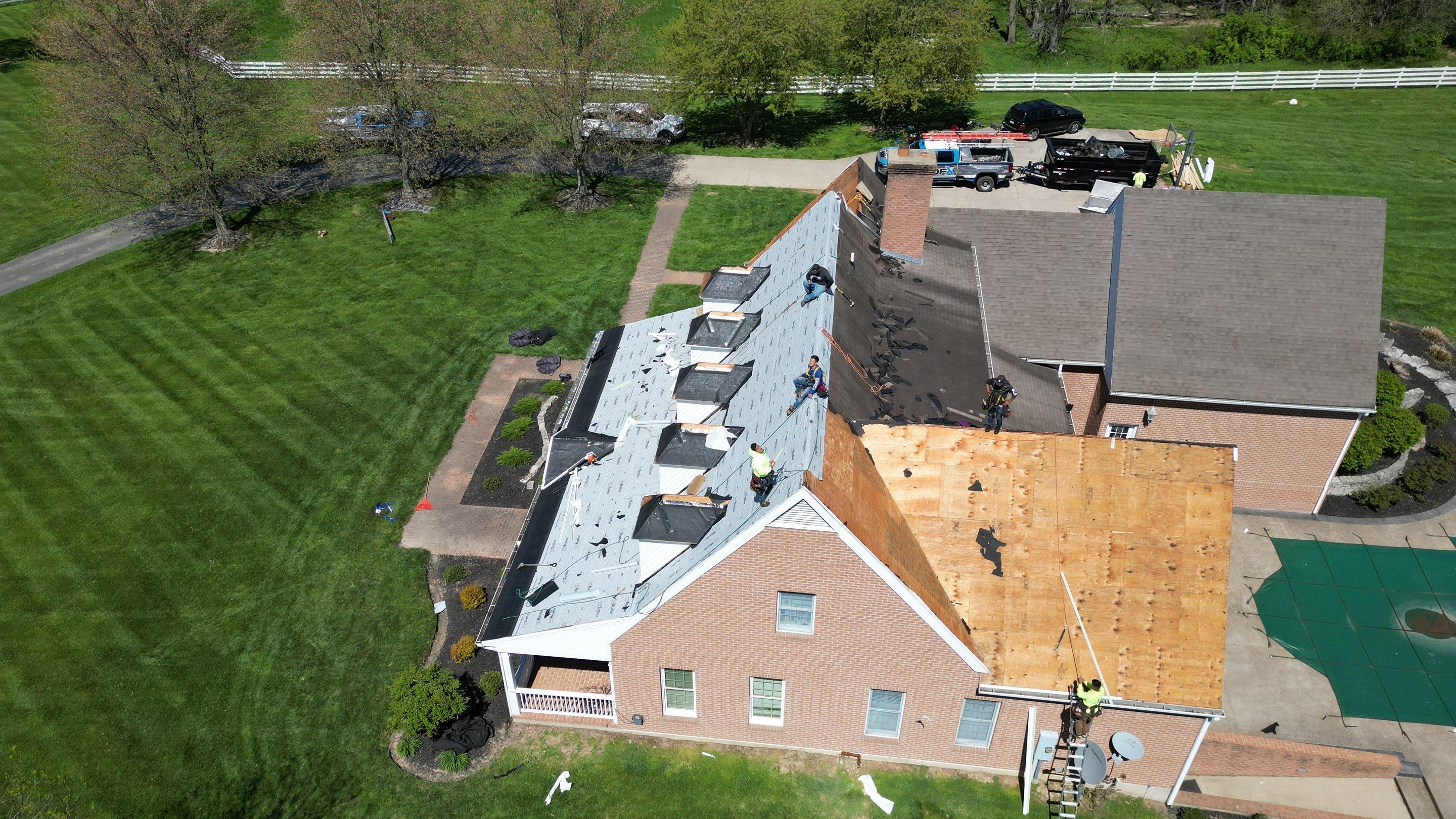Residential Roofing Installation using Timberline HDZ Shingles - Barkwood by RoofX 