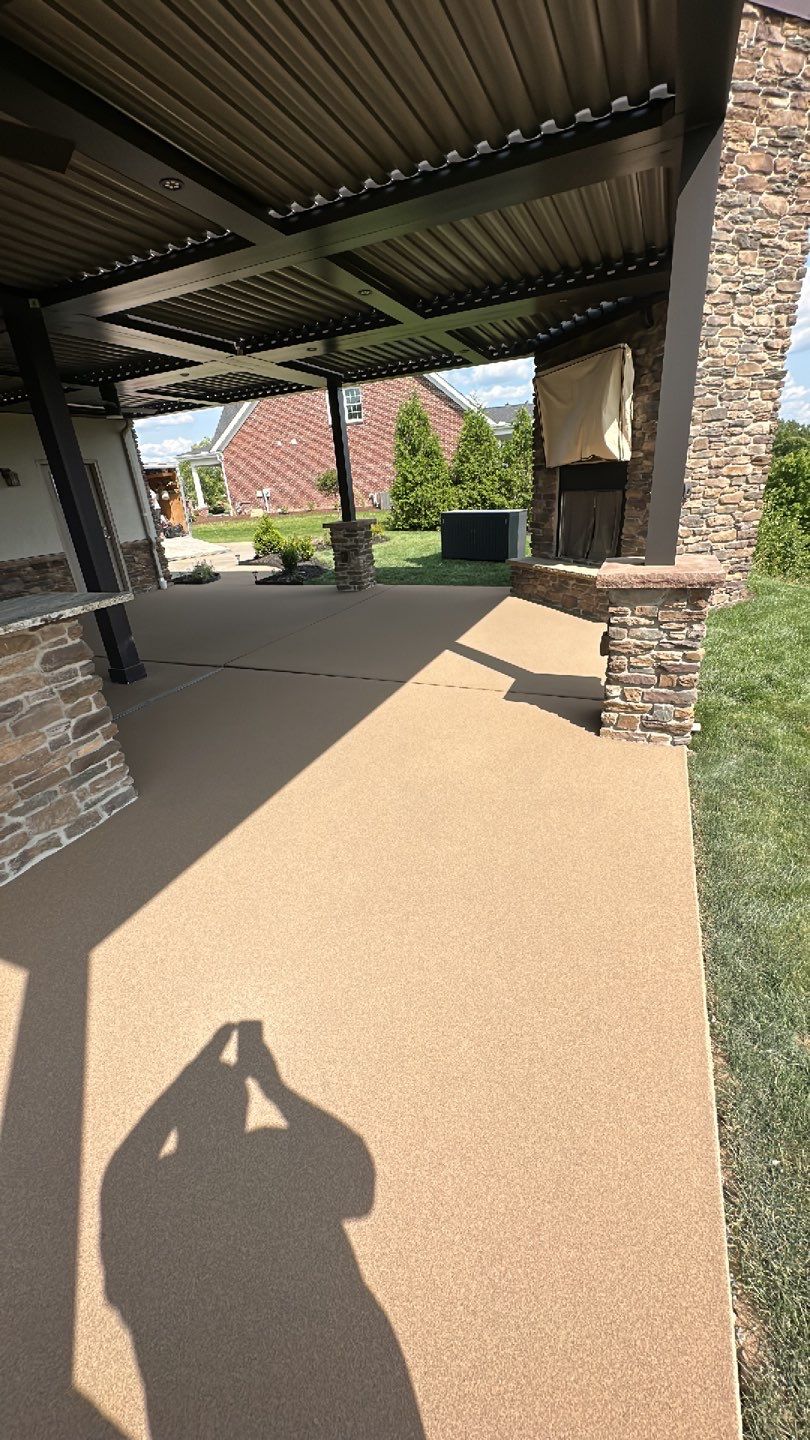 Large Patio + Garage Project in Moon Township by Floors in a Day, Inc