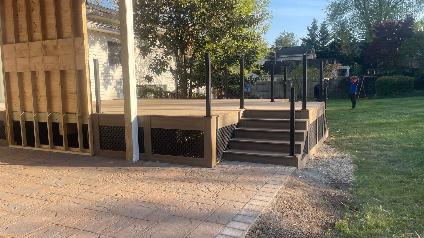 Deck Resurface with an add on roof in Princenton by deck guardian