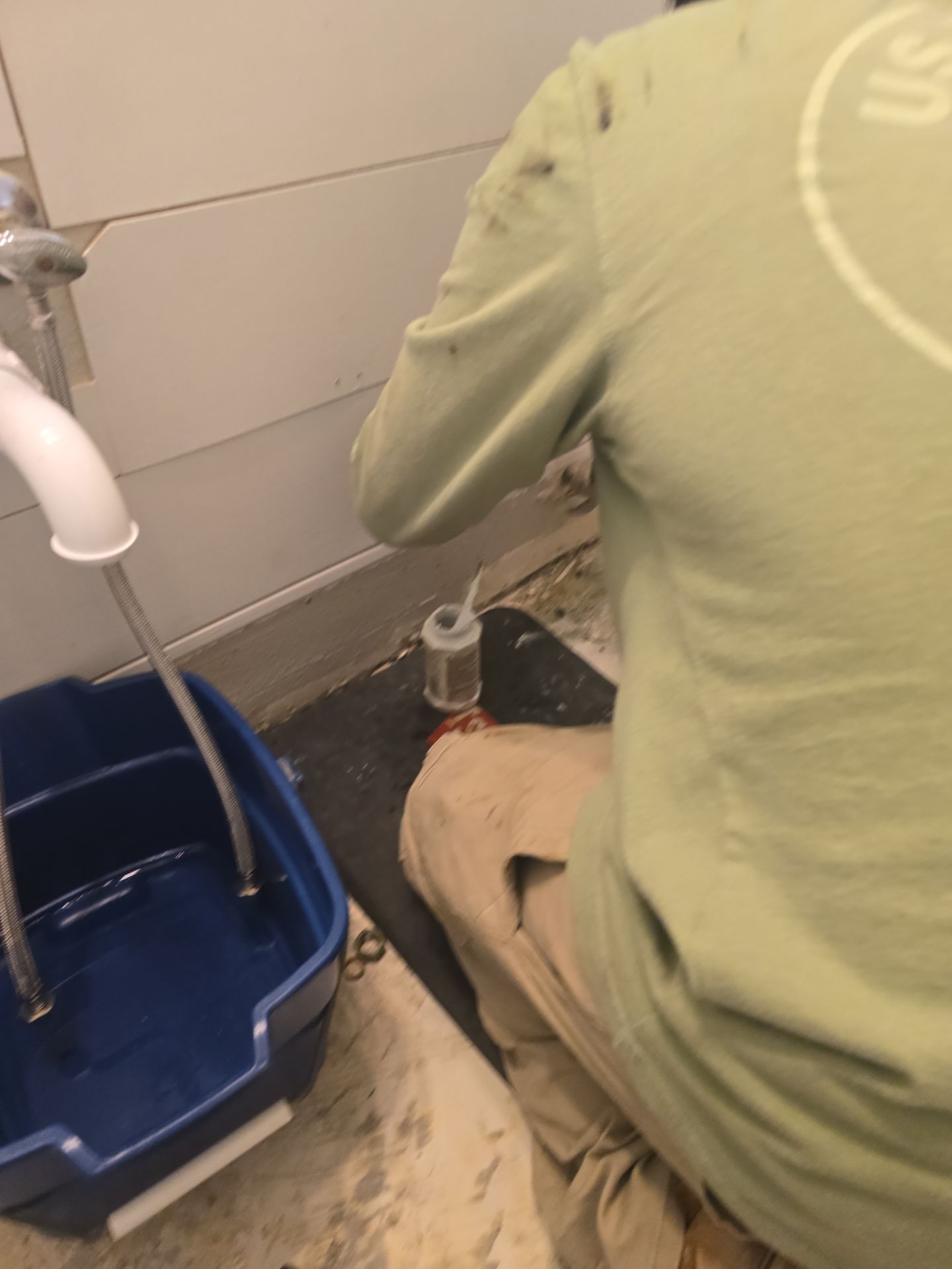 Installed Toilet Trim and Flange. by Us Plumbing