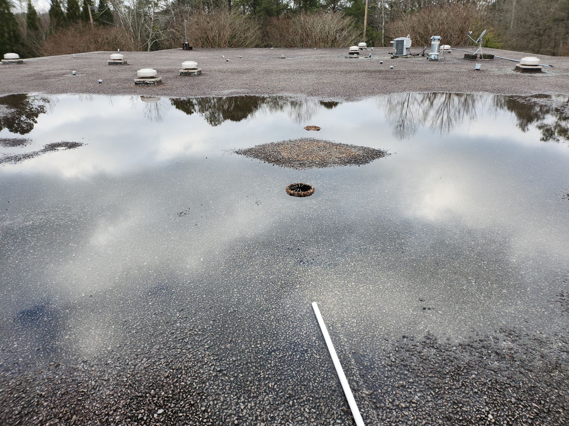 Important to keep drains clear 💦 by Georgia Roof Advisors