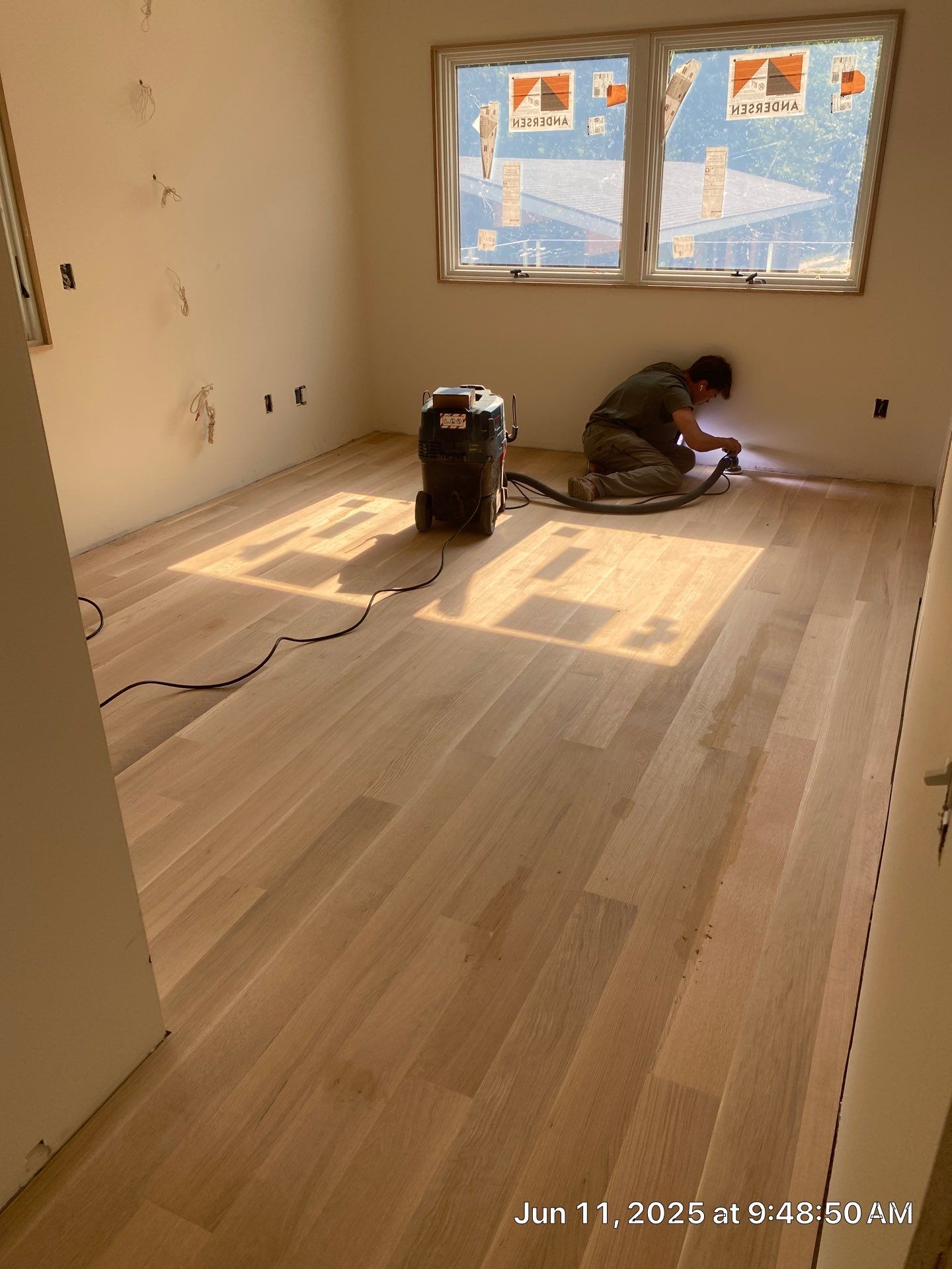 This project has it all!!!! Custom Flooring, Leveling Service, Custom Stair parts and pieces, risers, blue pad cover - all inclusive service from RTB! by RTBaldwin Hardwood Floors